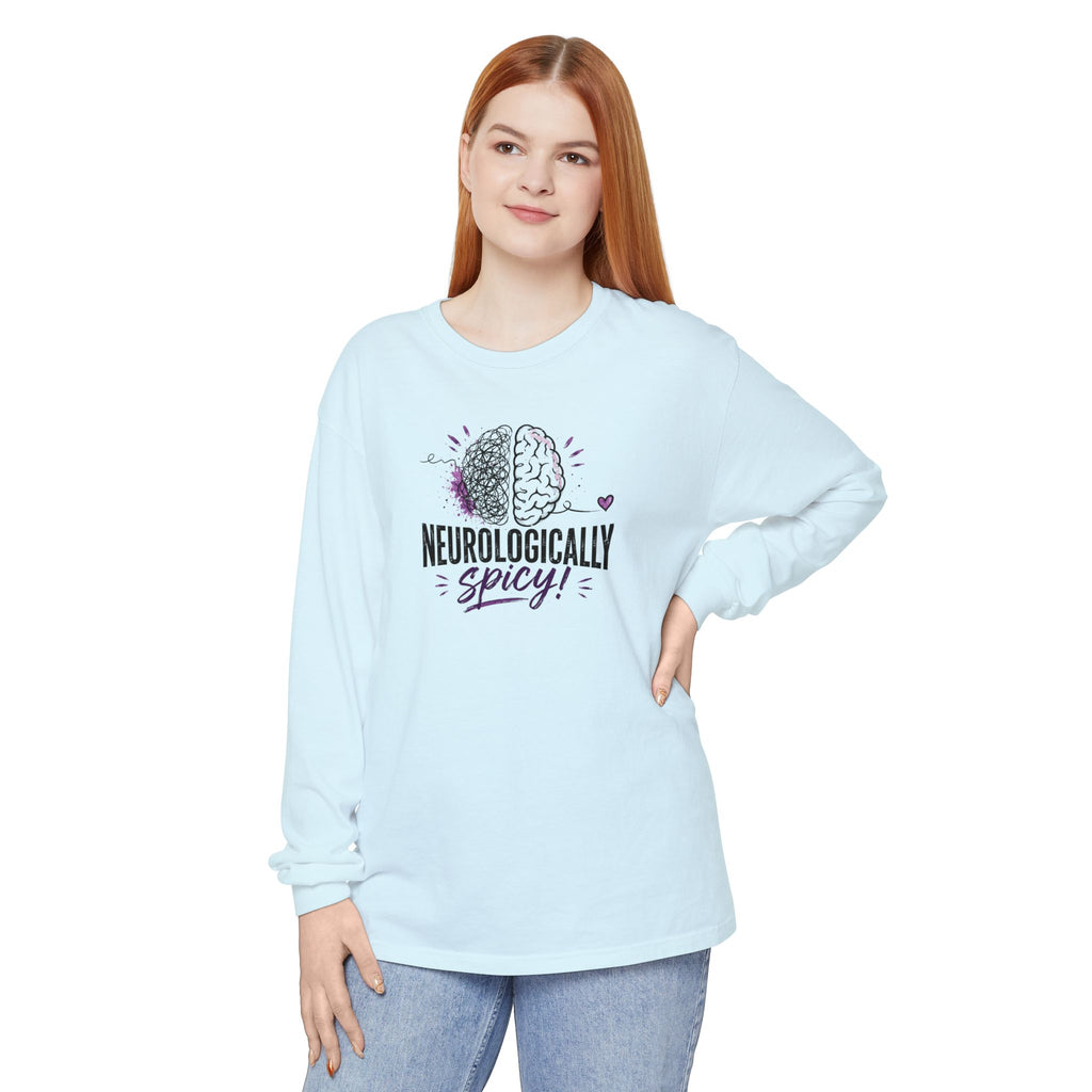 Neurologically Spicy Epilepsy Awareness Garment-Dyed Long Sleeve Shirt