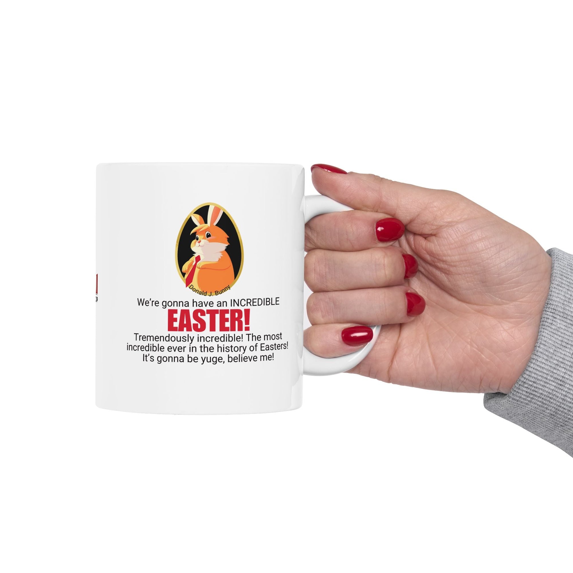 Funny Easter Ceramic Mug - Perfect Gift for Trump Lovers Printify