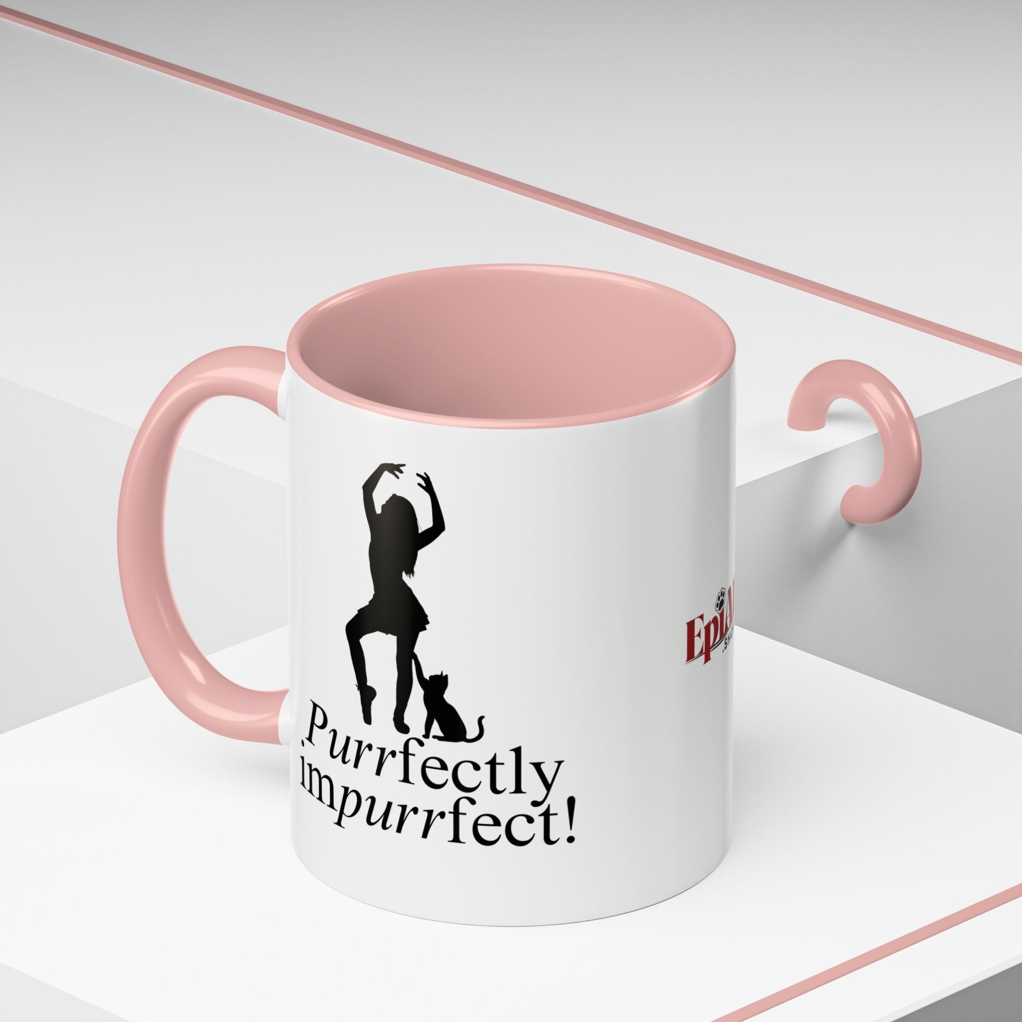 Photo depicting the ​Purrfectly Impurrfect Accent Coffee Mug (11, 15oz) from EpiAl's Shop.