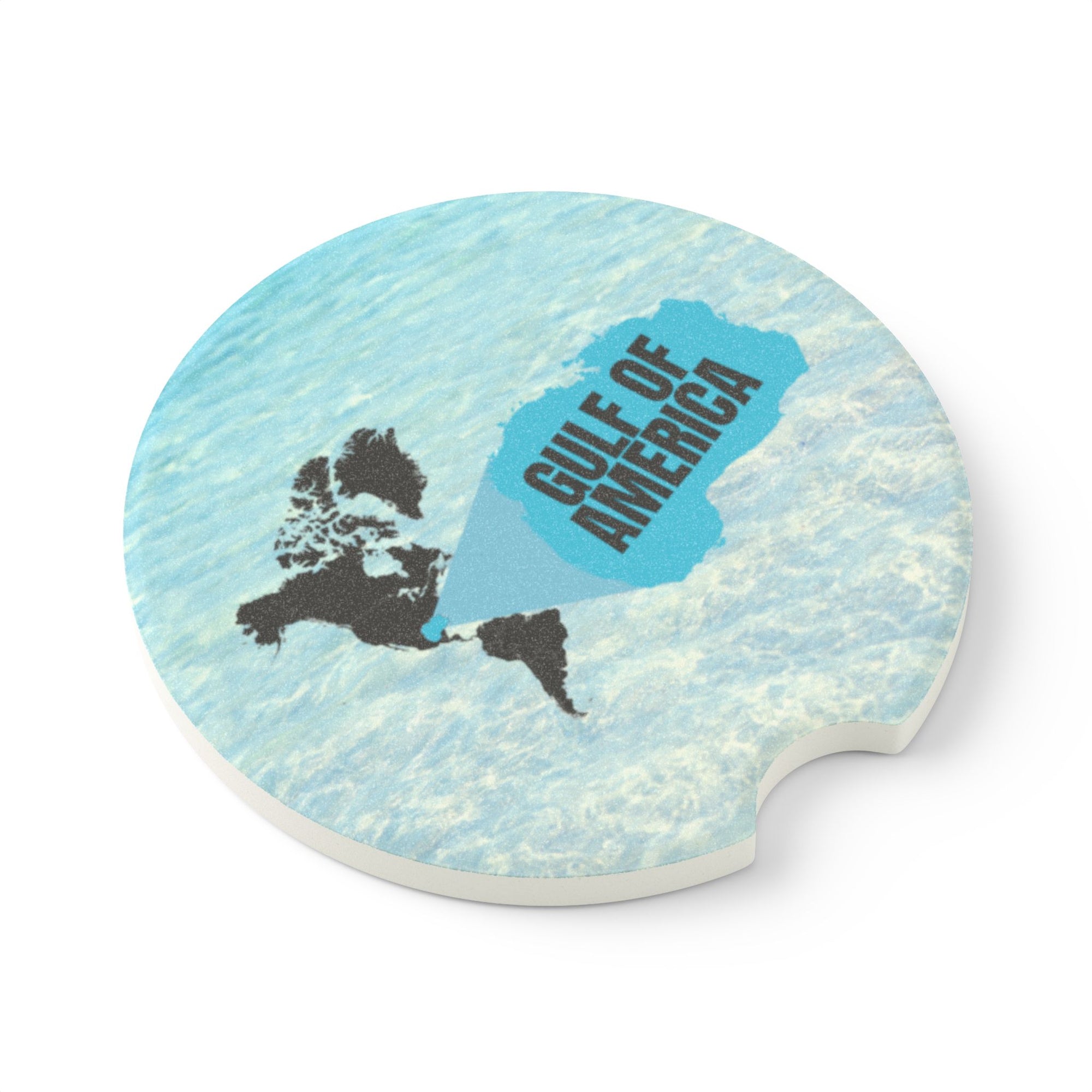 American Gulf Map Soapstone Car Coaster