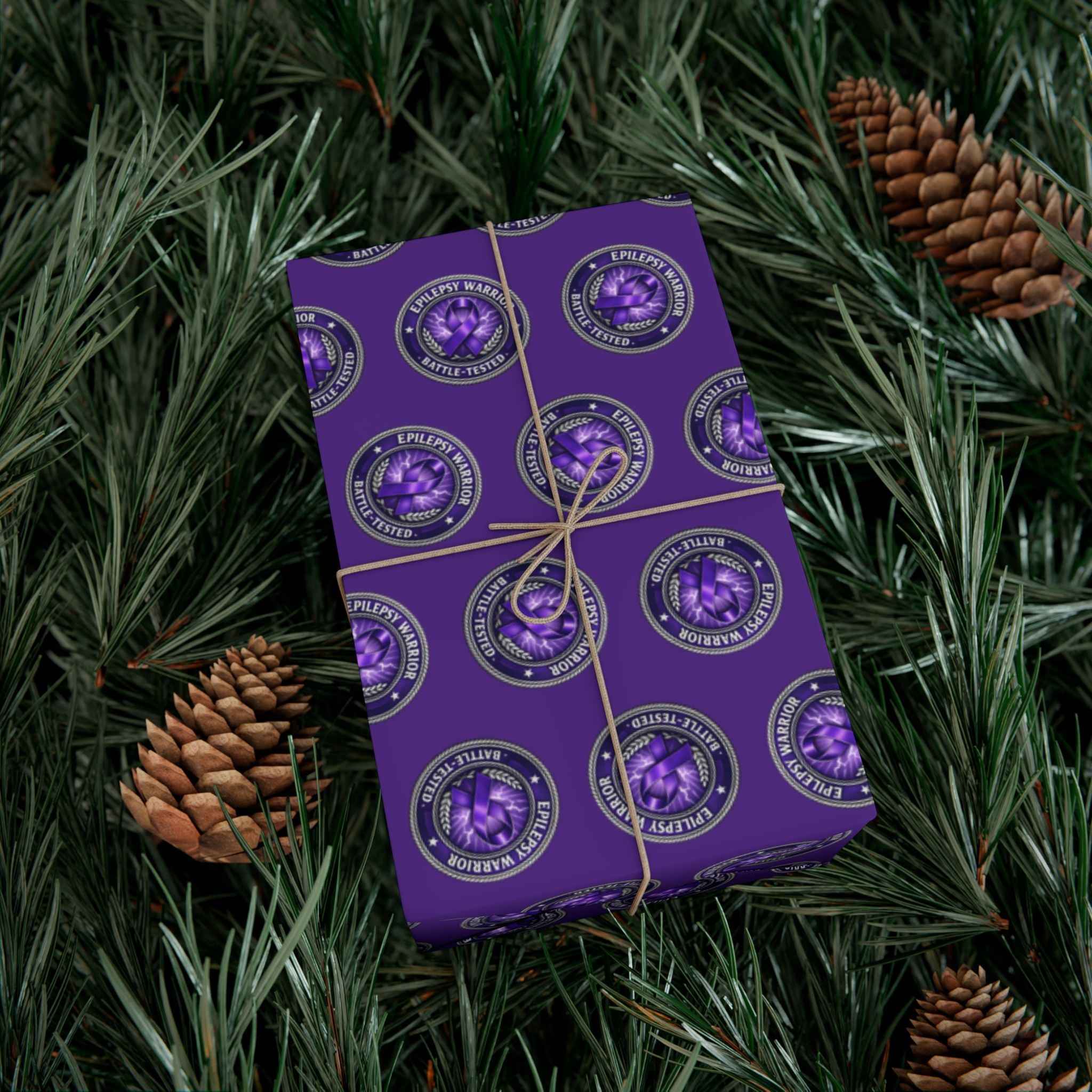 Epilepsy Warrior Gift Wrap | Purple Awareness All-Occasion Wrapping Paper