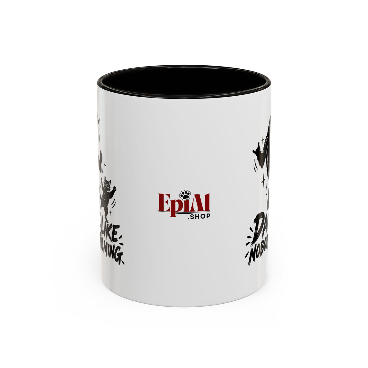 Dance Like Nobody's Filming | Funny Bigfoot & Cat Coffee Mug (11oz/15oz)