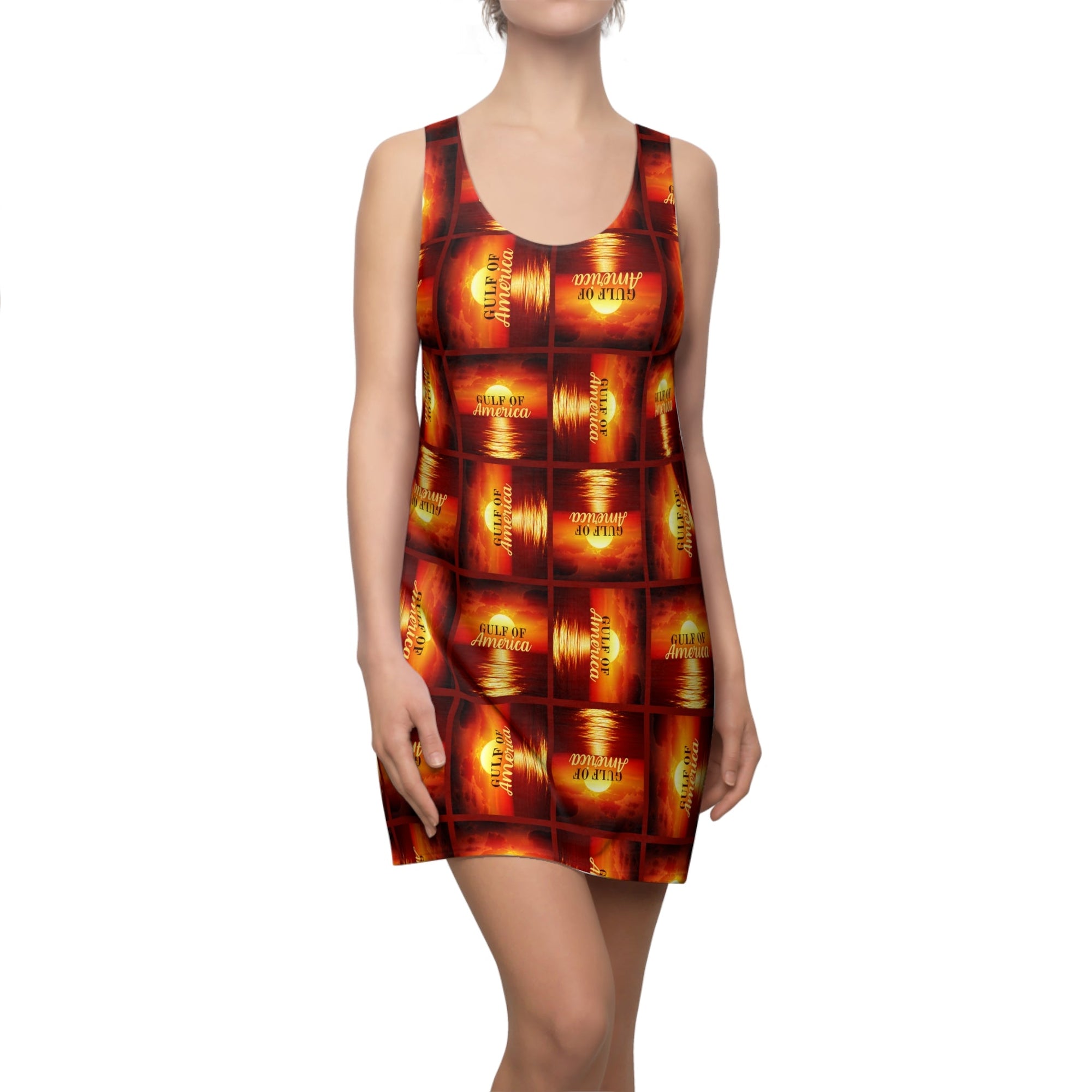 Sunset Gulf of America Vibes Racerback Dress Printify