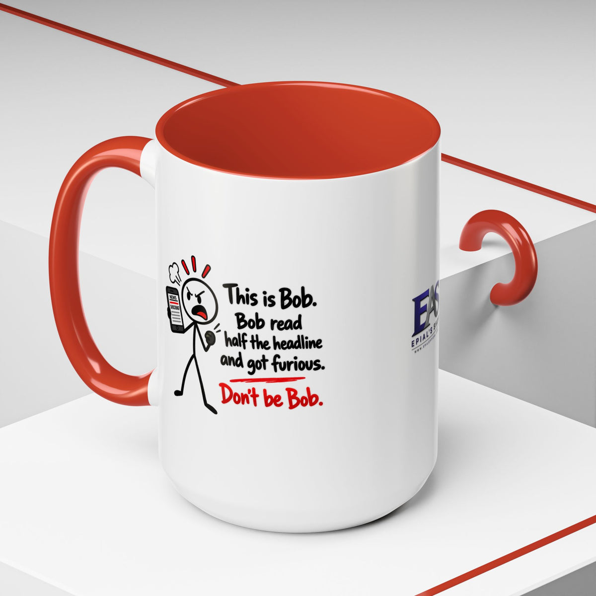 Don’t Be Bob Headline Mug | Funny Social Media & True Crime Coffee Mug (11, 15oz)