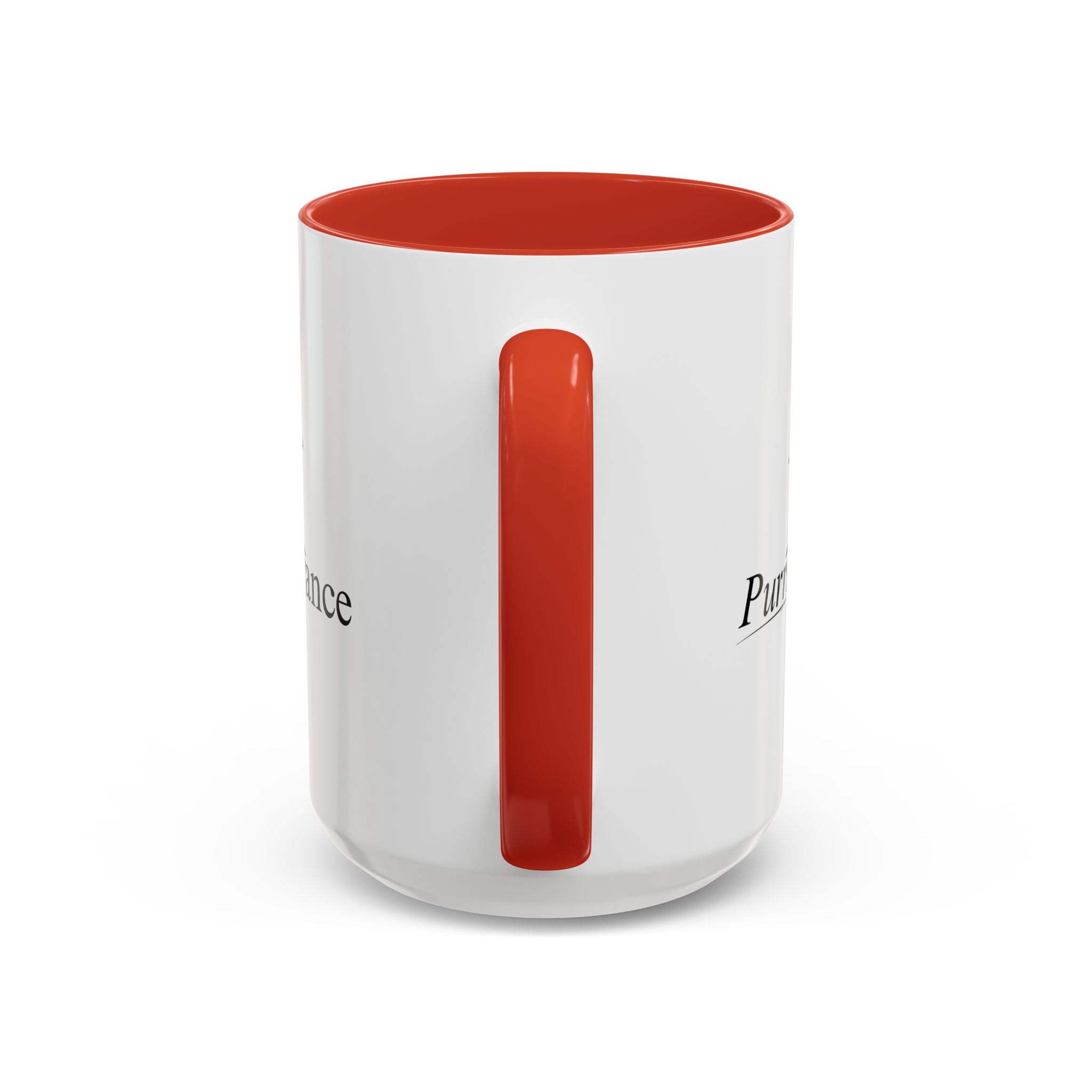 Photo depicting the ​Purrseverance Accent Coffee Mug (11, 15oz) from EpiAl's Shop.
