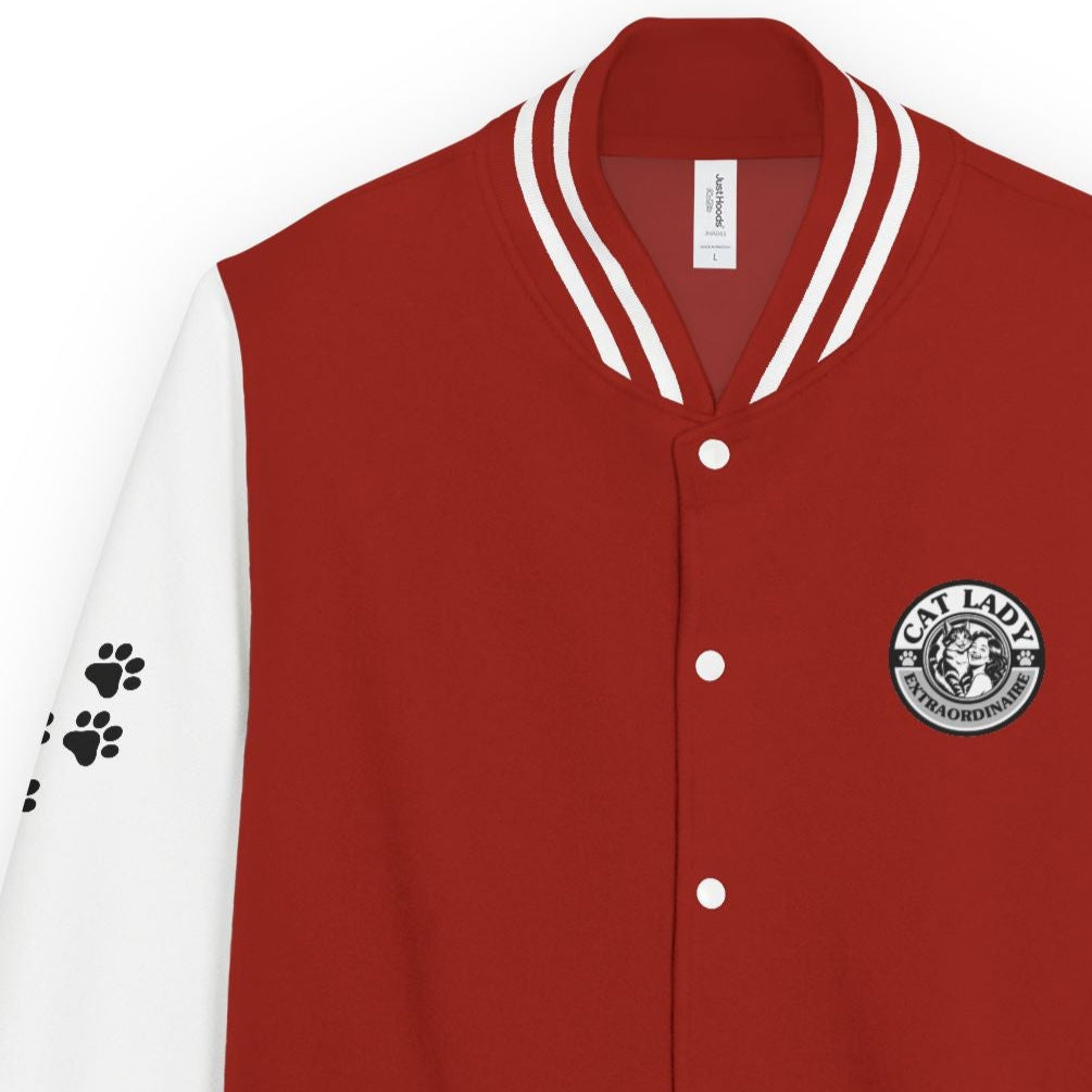 Cat Lady Extraordinaire Colorful Letterman Jacket