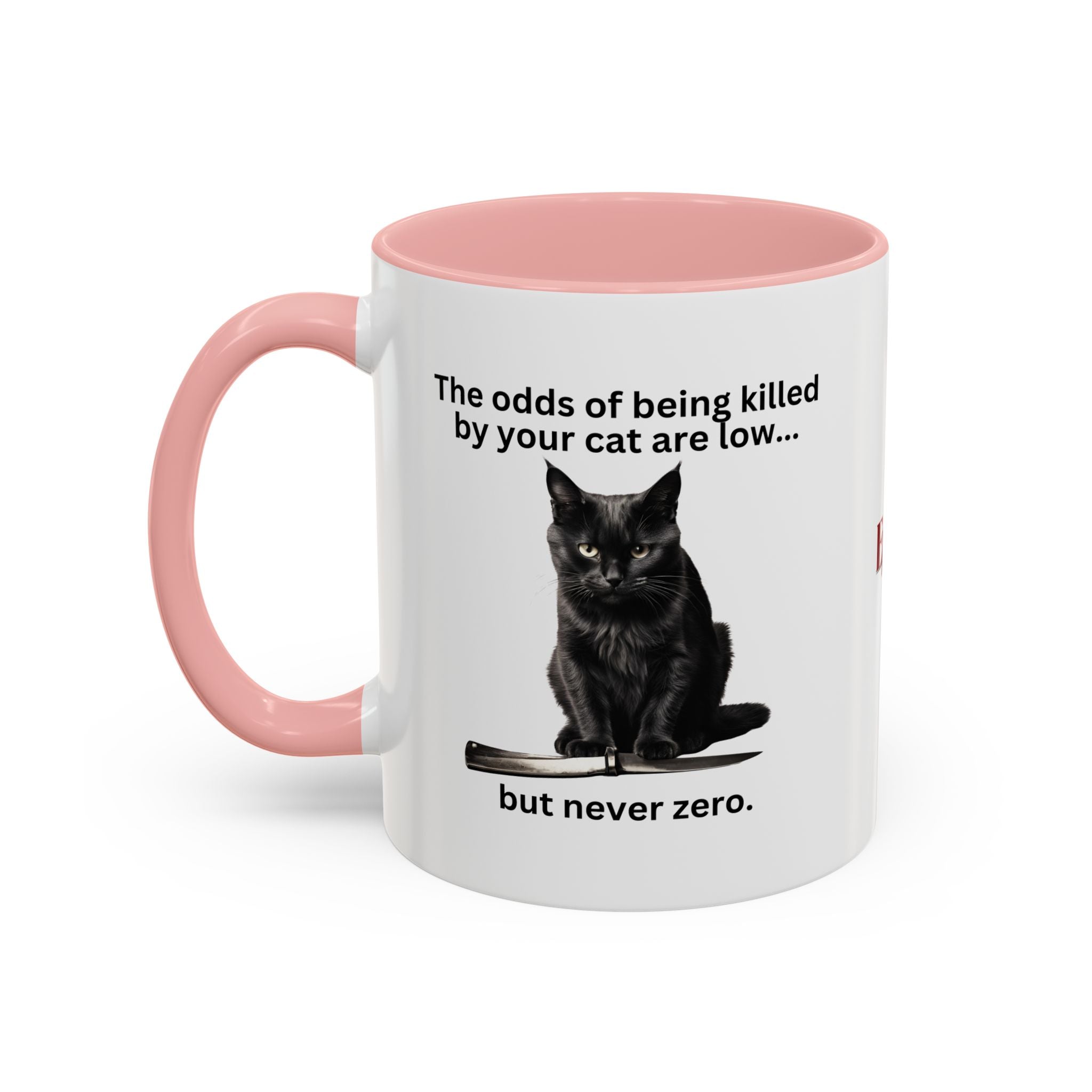 Photo depicting the ​Killer Cat Odds Accent Coffee Mug (11, 15oz) from EpiAl's Shop.