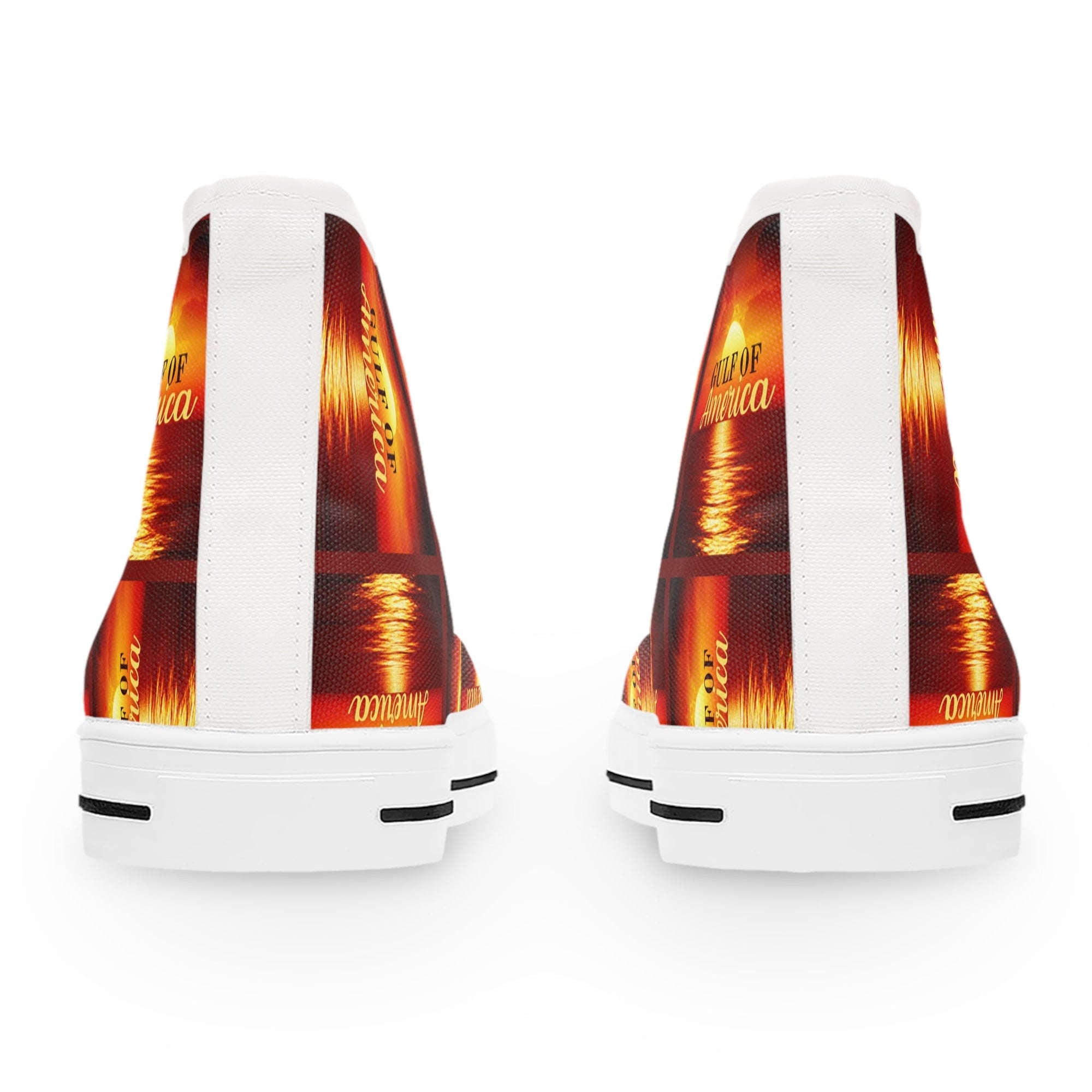 Gulf of America Women's High Top Sneakers - Unique Stylish Footwear Printify