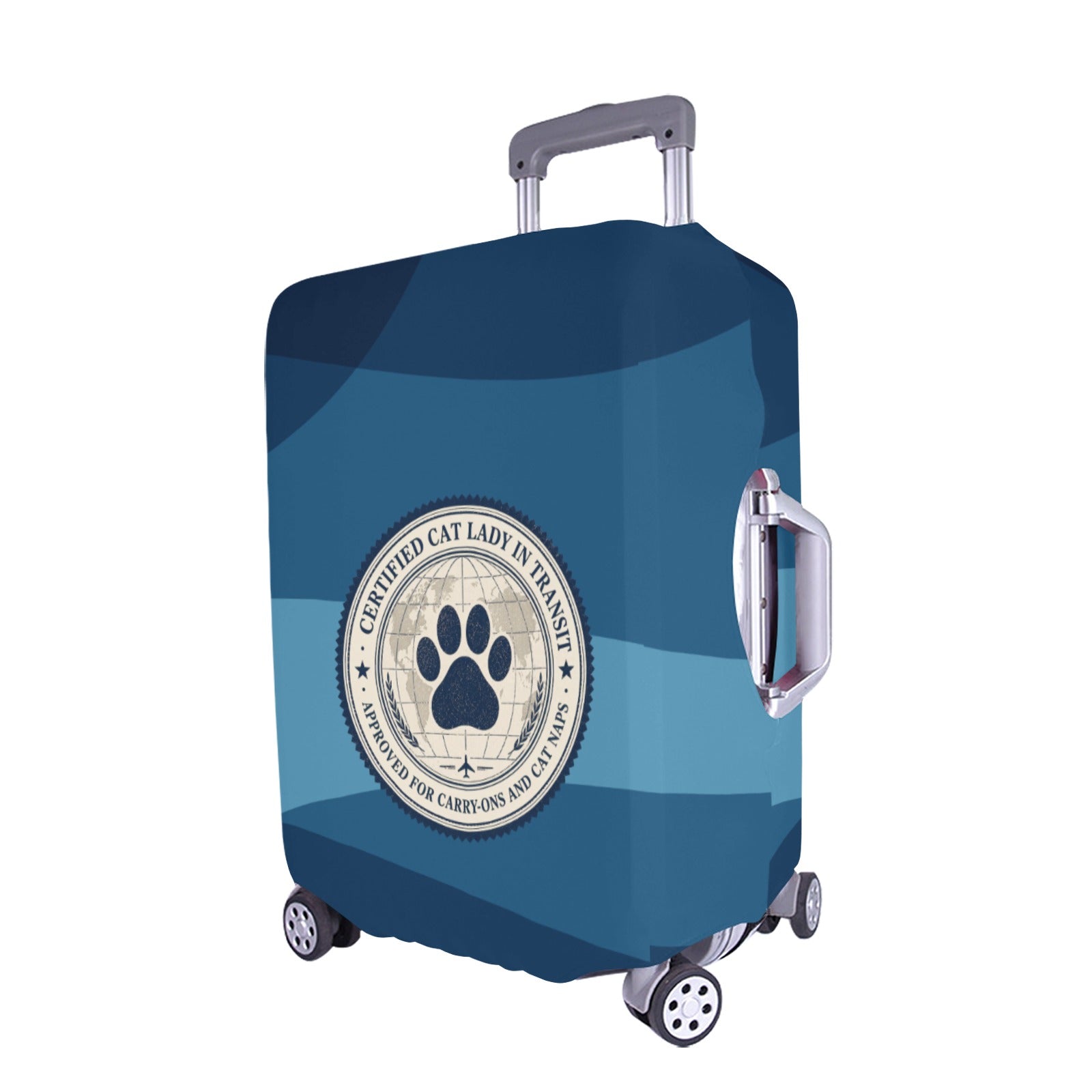 Certified Cat Lady in Transit – Luggage Cover (28"–30") (Extra Large)