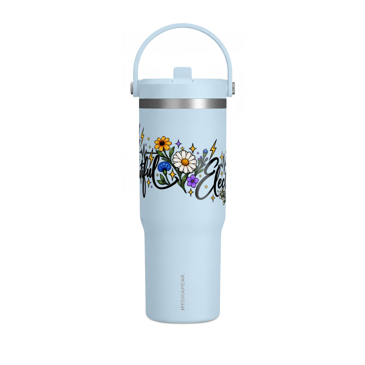 Beautifully Electric 32 oz Tumbler | Epilepsy Awareness Floral Travel Cup