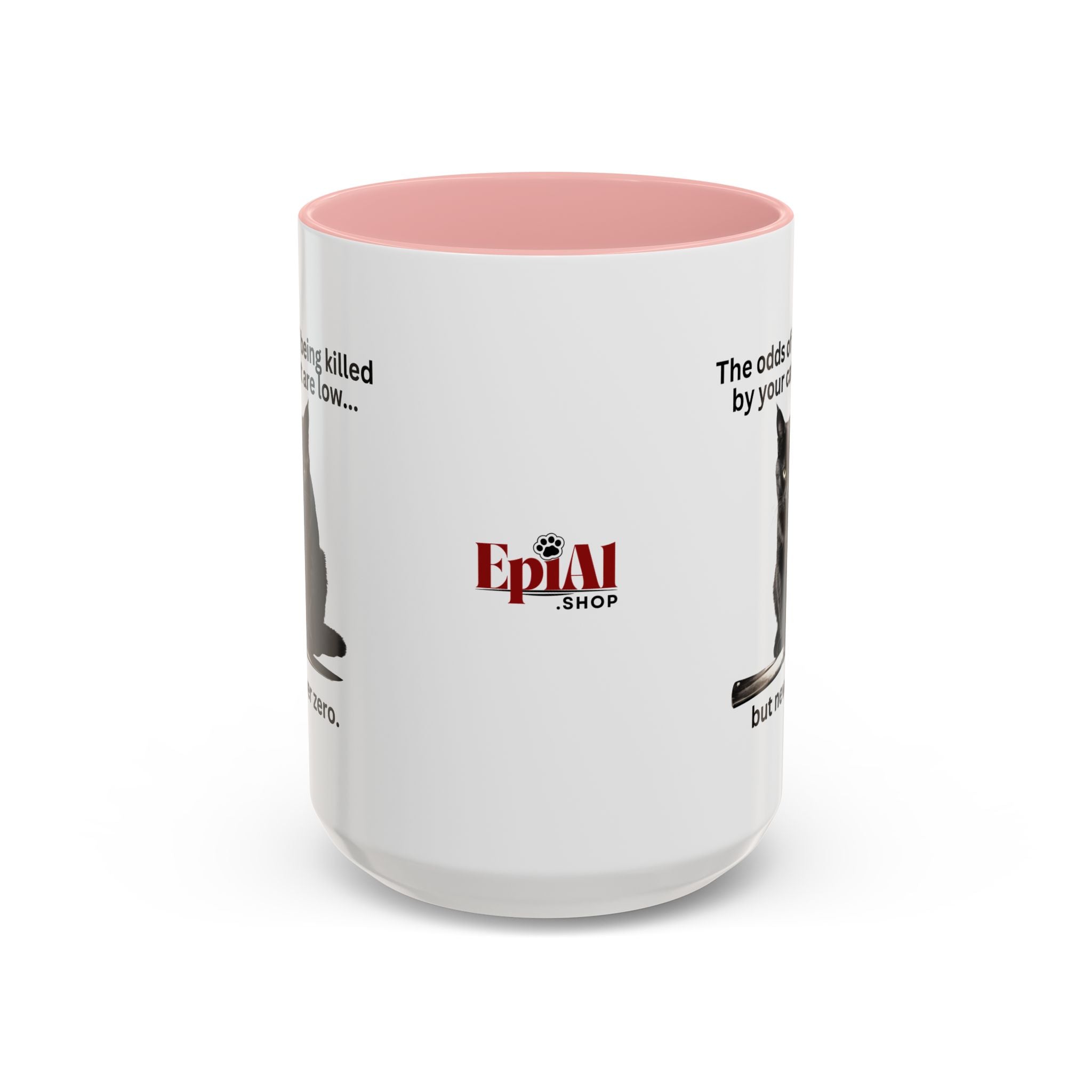 Photo depicting the ​Killer Cat Odds Accent Coffee Mug (11, 15oz) from EpiAl's Shop.
