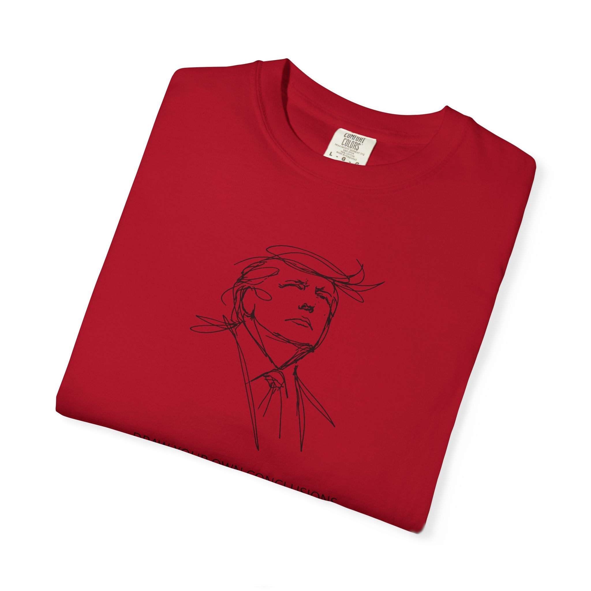Draw Your Own Conclusions Unisex Graphic Tee – Minimal Line Art Statement Shirt