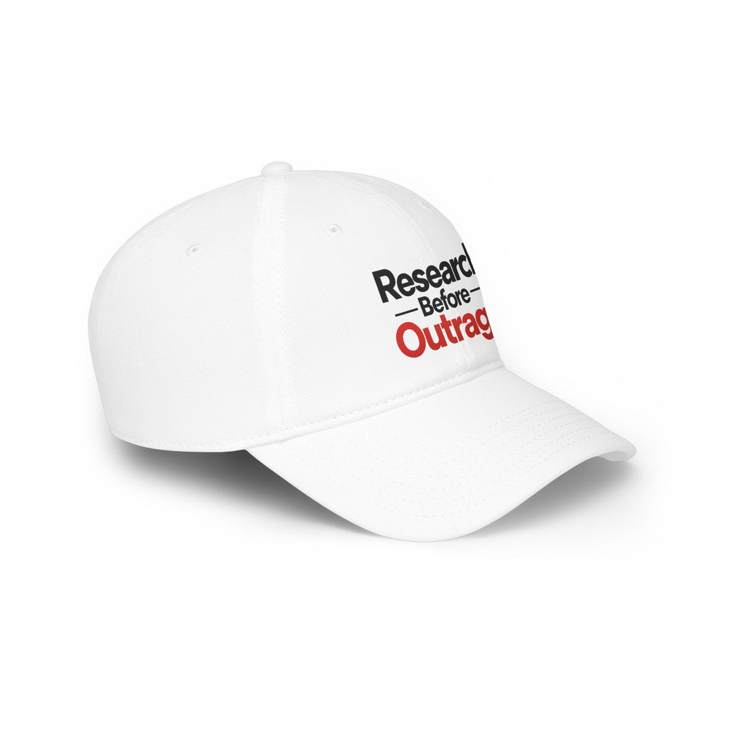 Research Before Outrage Baseball Cap | Social Media & True Crime Gift
