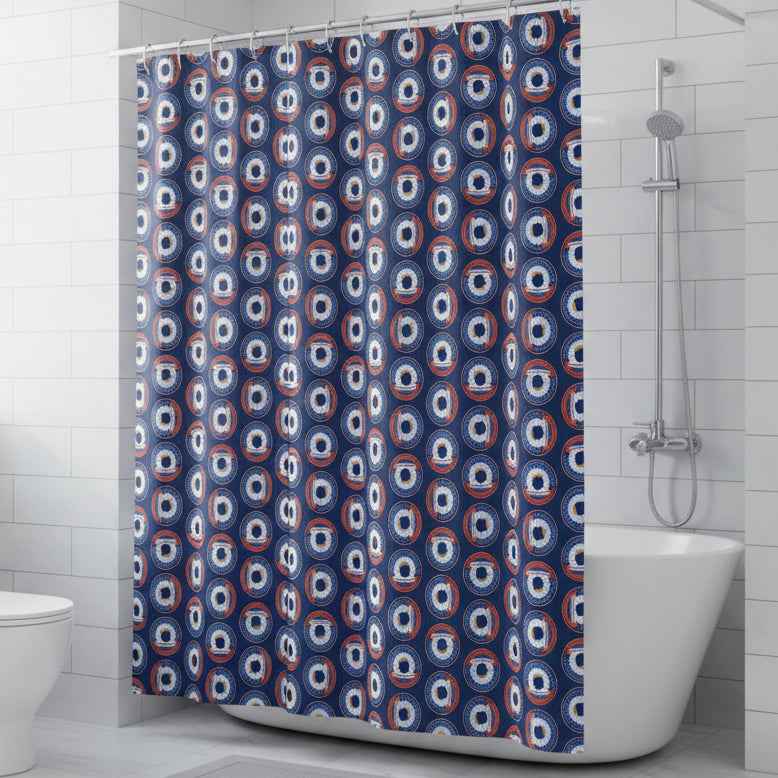 Executive Office of Shower Operations Curtain – Patriotic Faux Seal Shower Curtainn