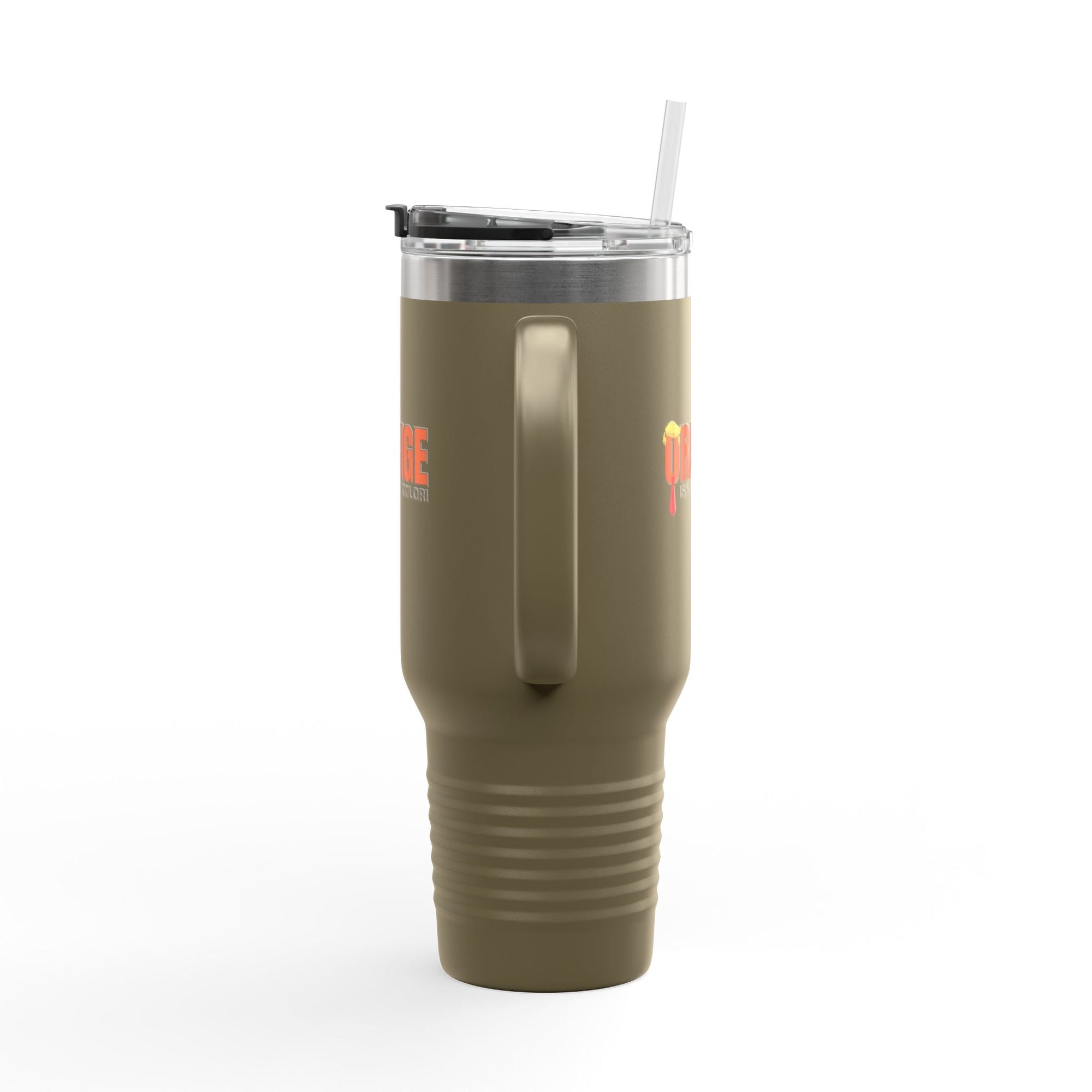 Orange Is Not My Color Insulated Travel Mug – 40oz Personal Drink Companion Printify
