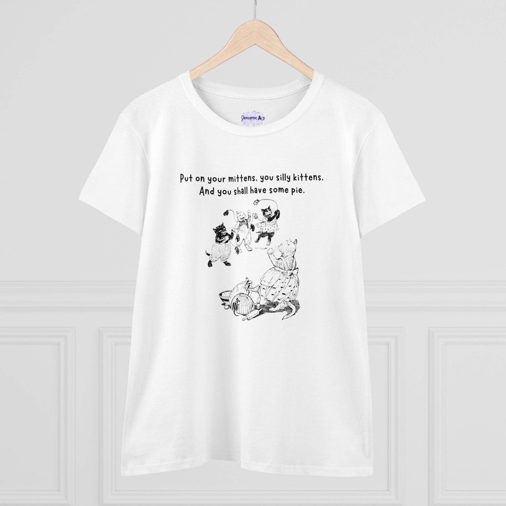 Kittens and Mittens Women's Midweight Cotton Tee - T - Shirt - Epileptic Al’s Shop