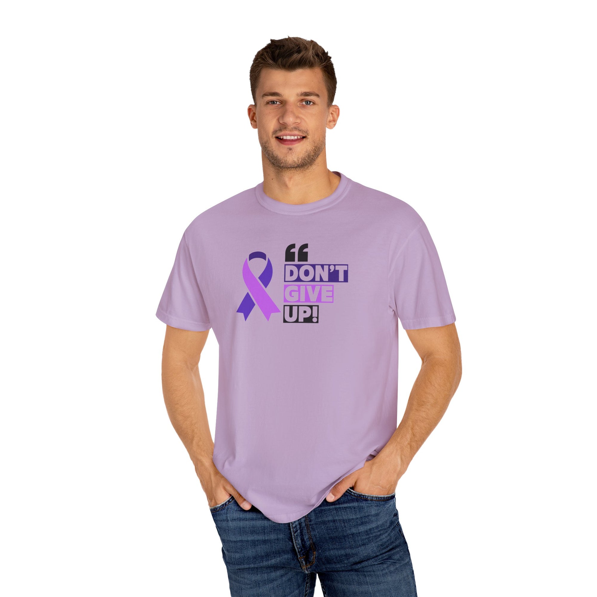 Don't Give Up Unisex Garment-Dyed T-Shirt for Epilepsy Awareness Tee