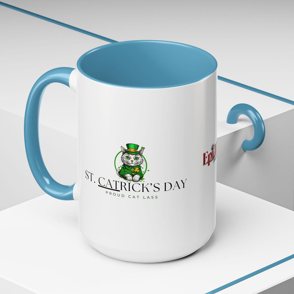St. Patrick's Day Cat Coffee Mug - Proud Cat Lass Design Printify