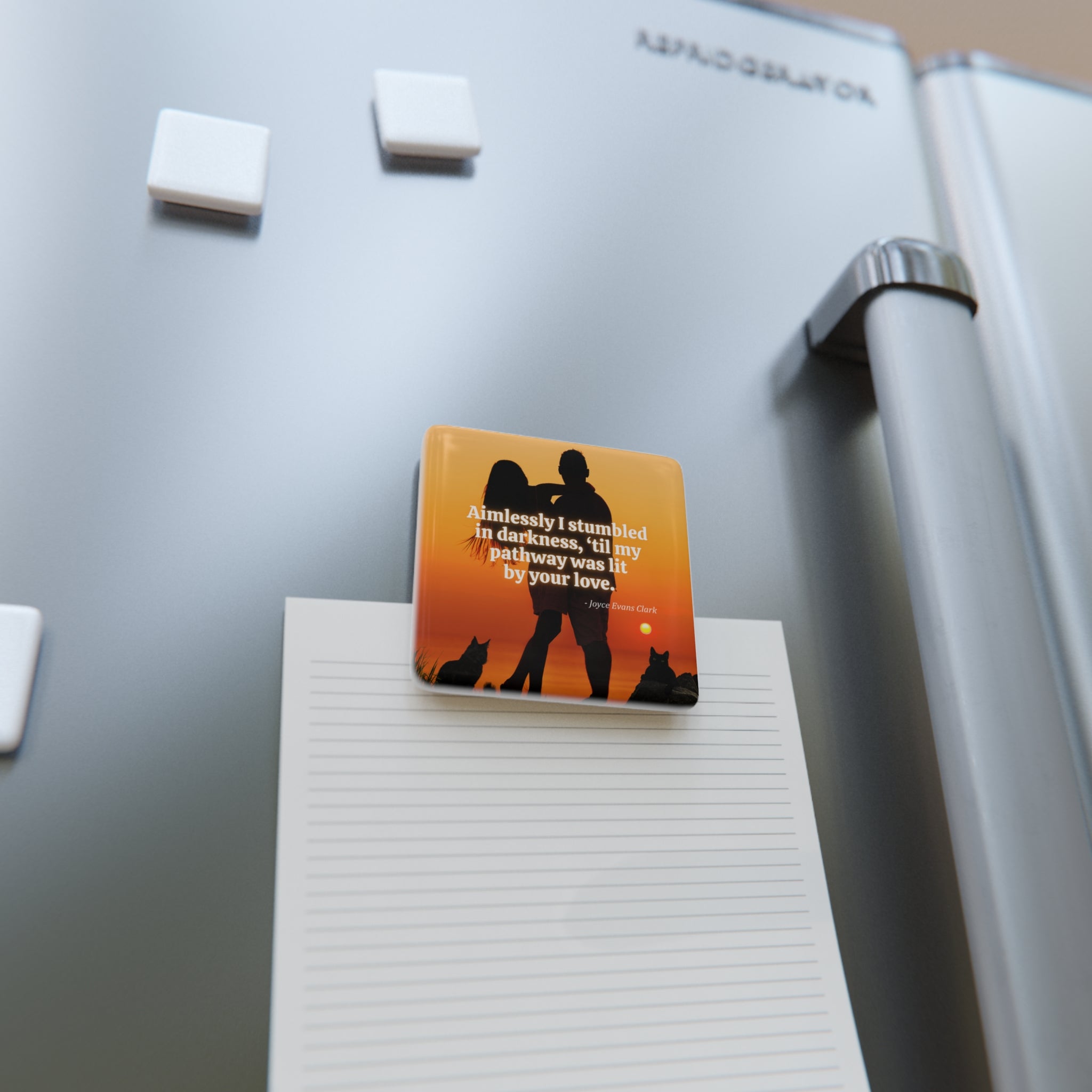 Photo depicting the ​Aimlessly Porcelain Magnet, Square from EpiAl's Shop.