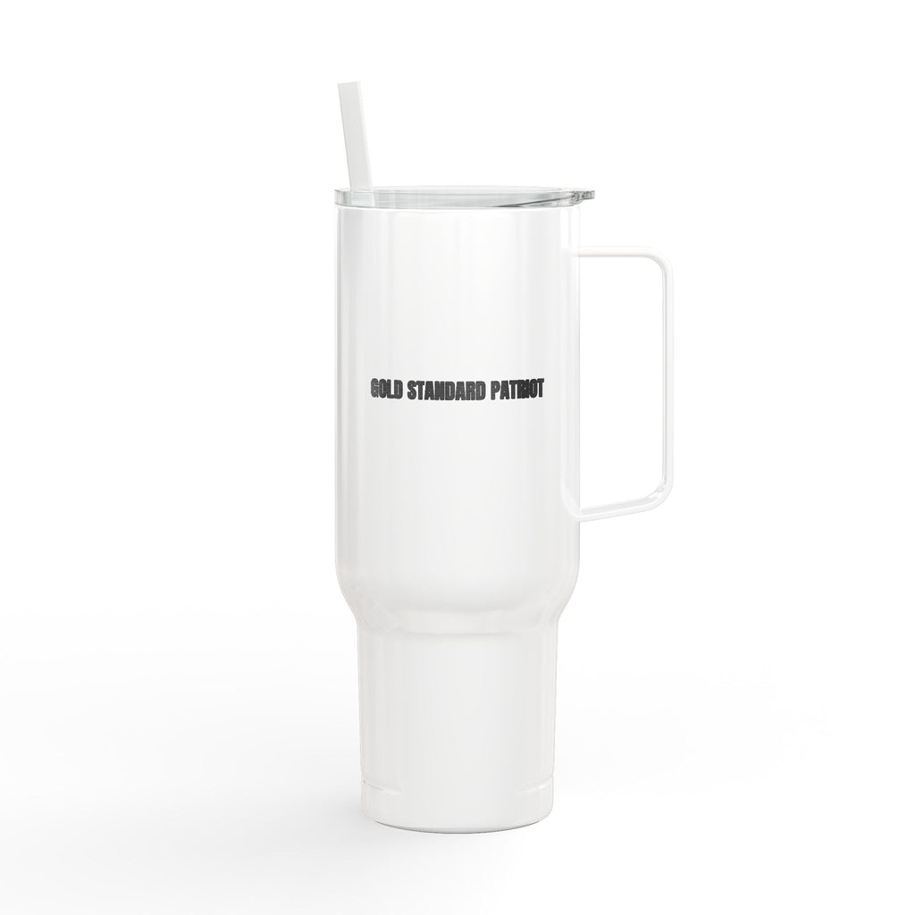 Gold Standard Patriot 40oz Insulated Tumbler – Engraved Travel Mug with Handle
