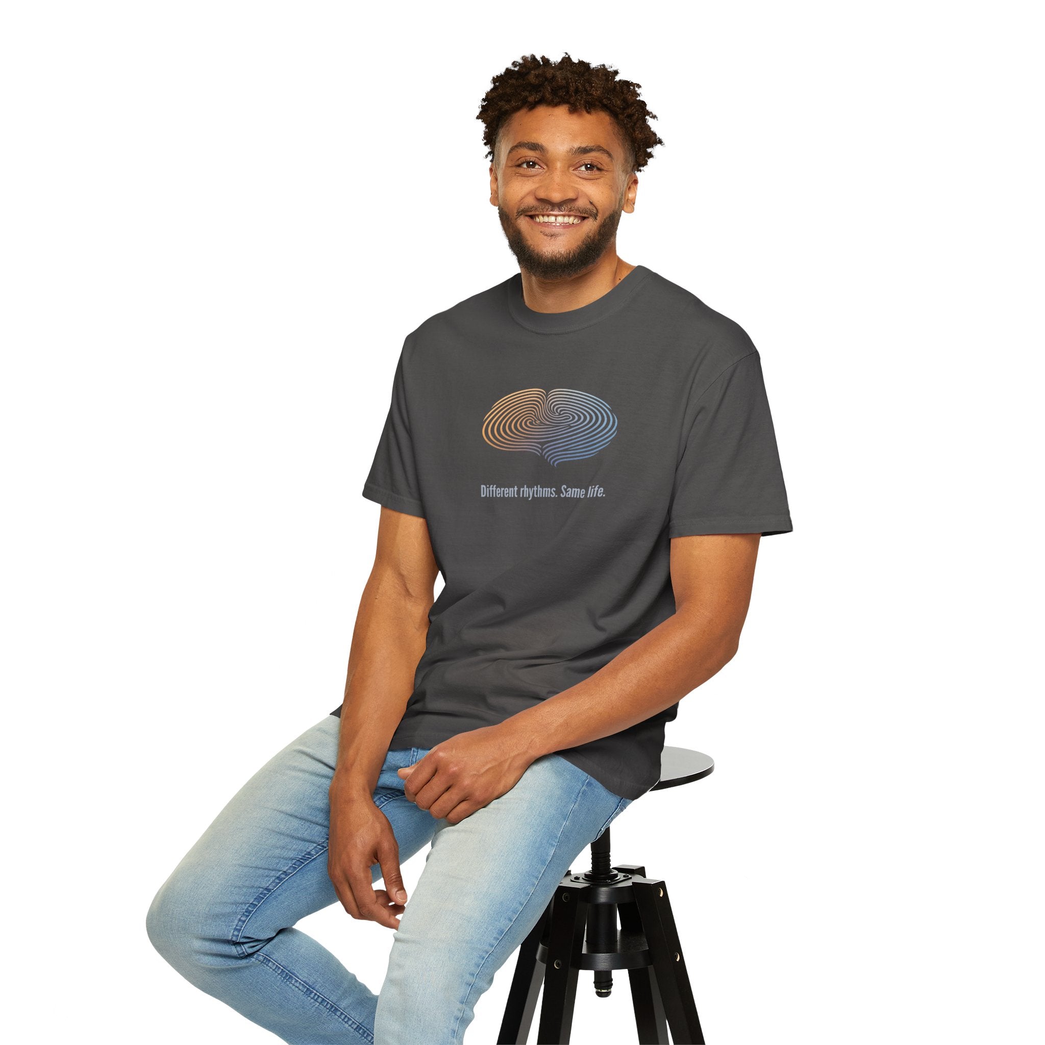 Different Rhythms. Same Life. — Epilepsy Awareness Unisex T-Shirt