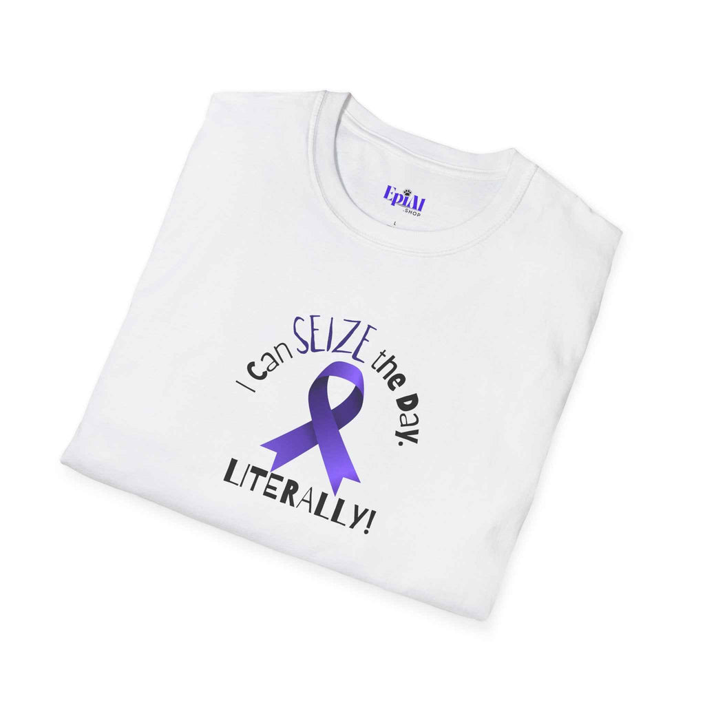 “I Can SEIZE the Day — Literally!” Epilepsy Awareness Pin Button (3")