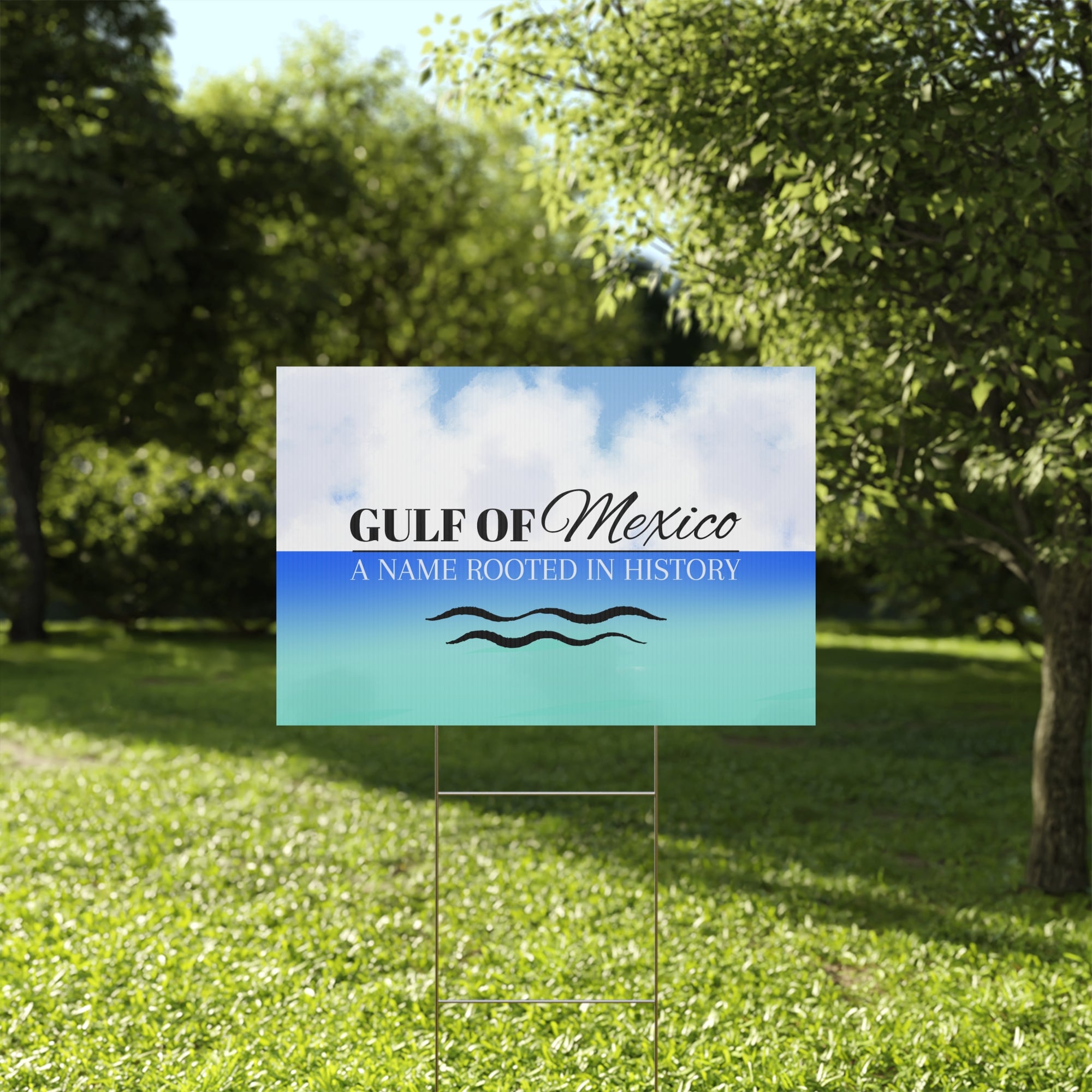 Gulf of Mexico Plastic Yard Sign
