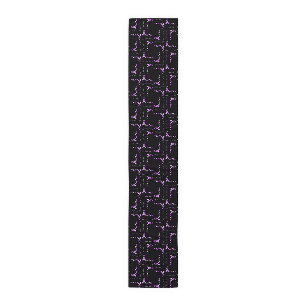 Epilepsy Awareness “HOPE” Morse Code Table Runner – Purple Ribbon Design