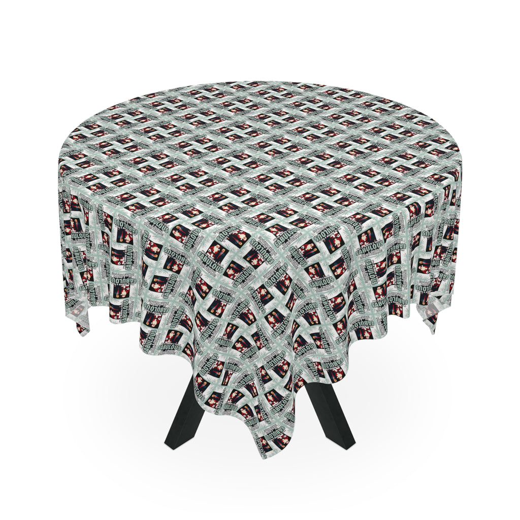 Santa Trump Fabulous List Christmas Tablecloth