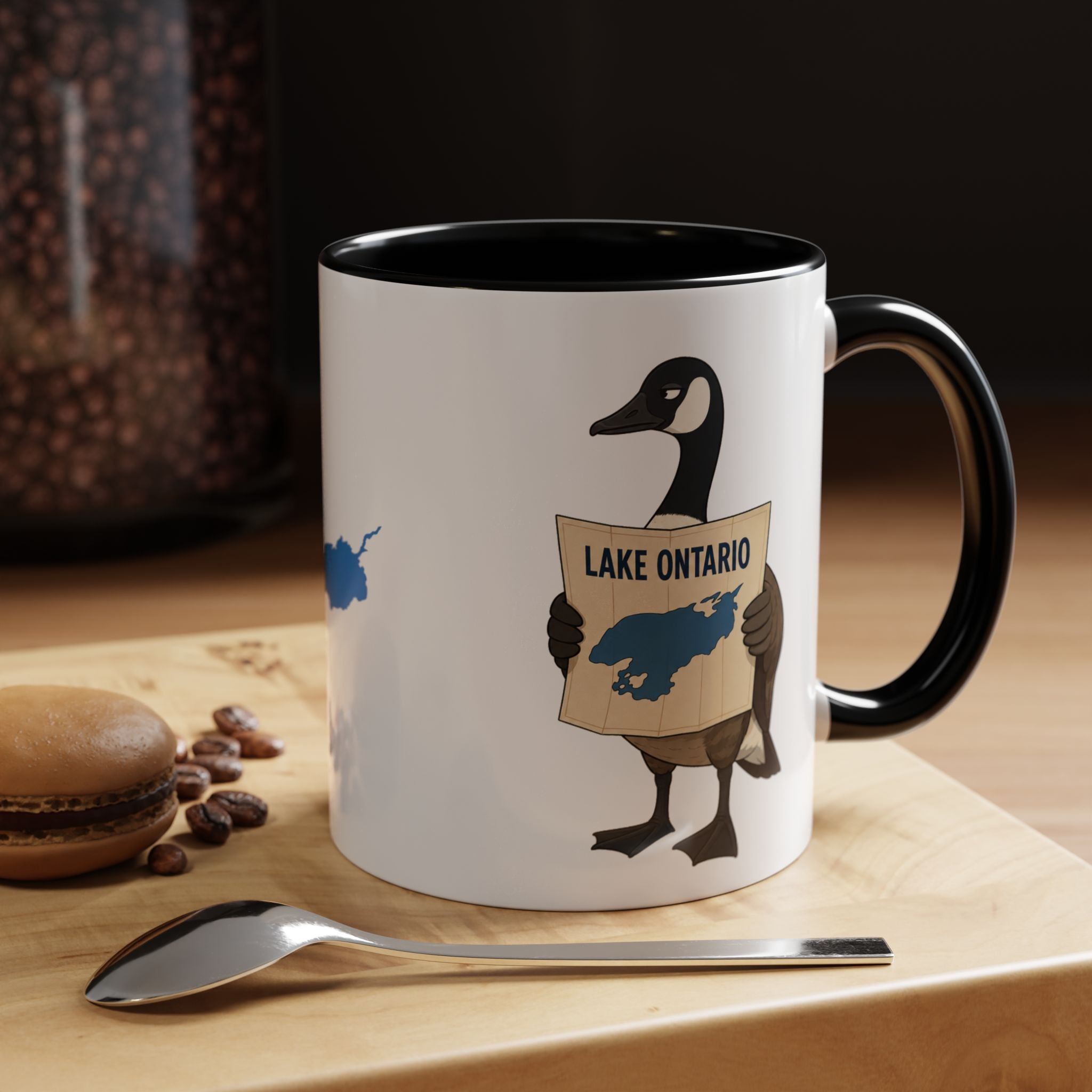 Lake Ontario vs. Lake America Goose & Eagle Coffee Mug | Great Lake Renaming Humor