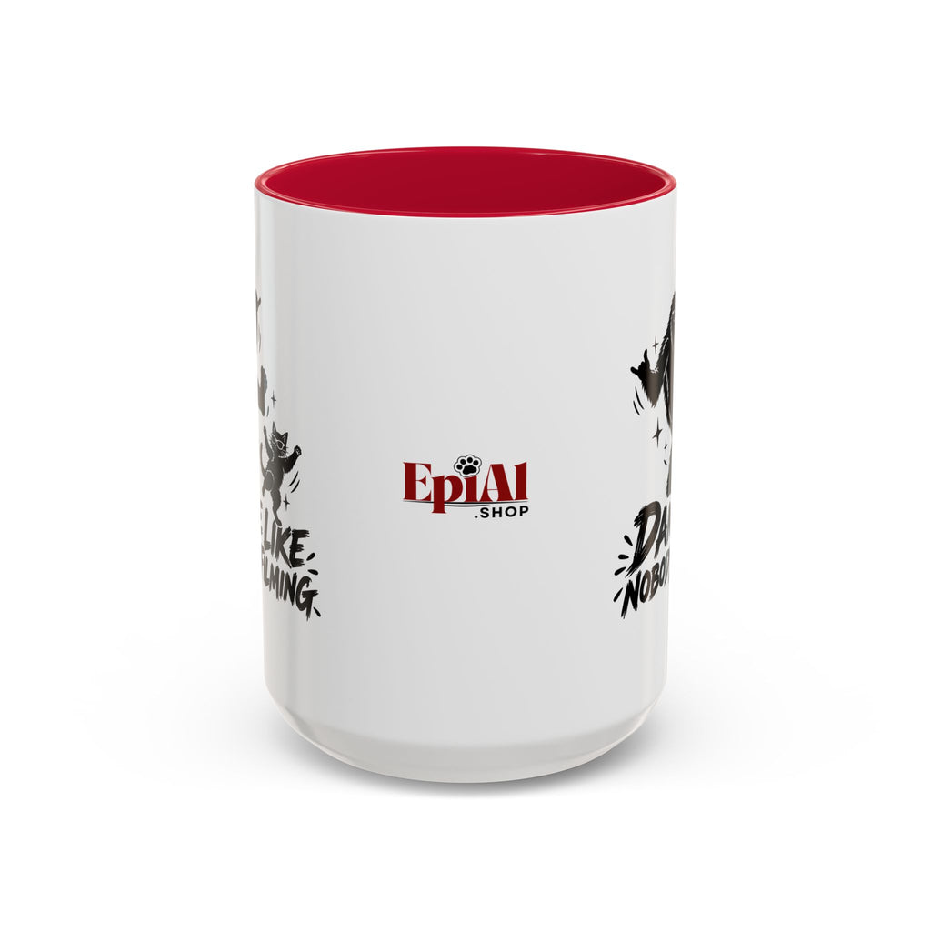 Dance Like Nobody's Filming | Funny Bigfoot & Cat Coffee Mug (11oz/15oz)