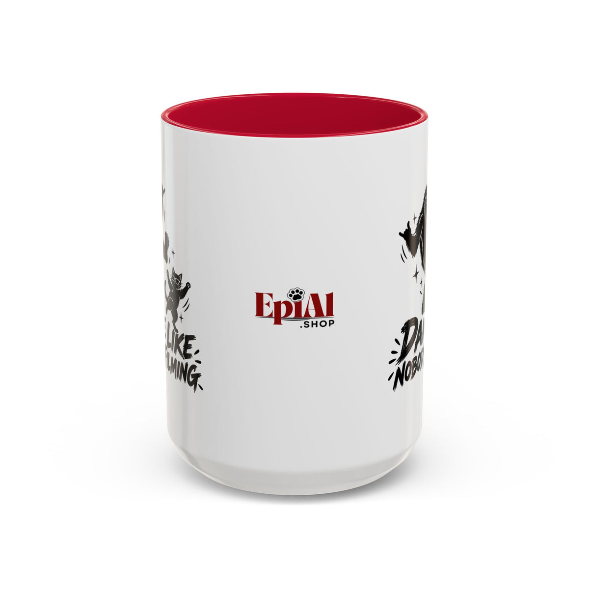 Dance Like Nobody's Filming | Funny Bigfoot & Cat Coffee Mug (11oz/15oz)