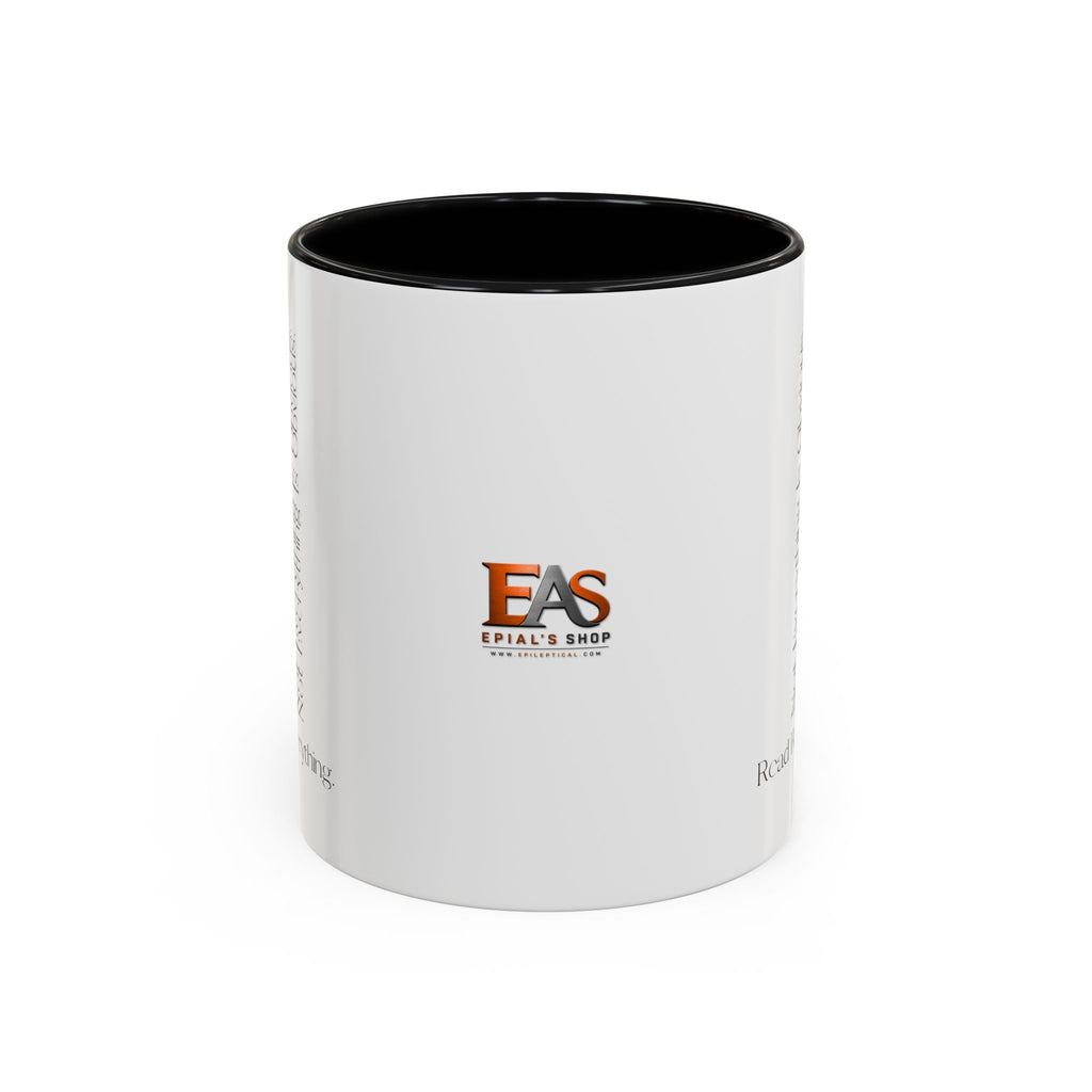 Read Between Everything Mug | Hidden Message True Crime & Social Media Coffee Cup, 11/15oz