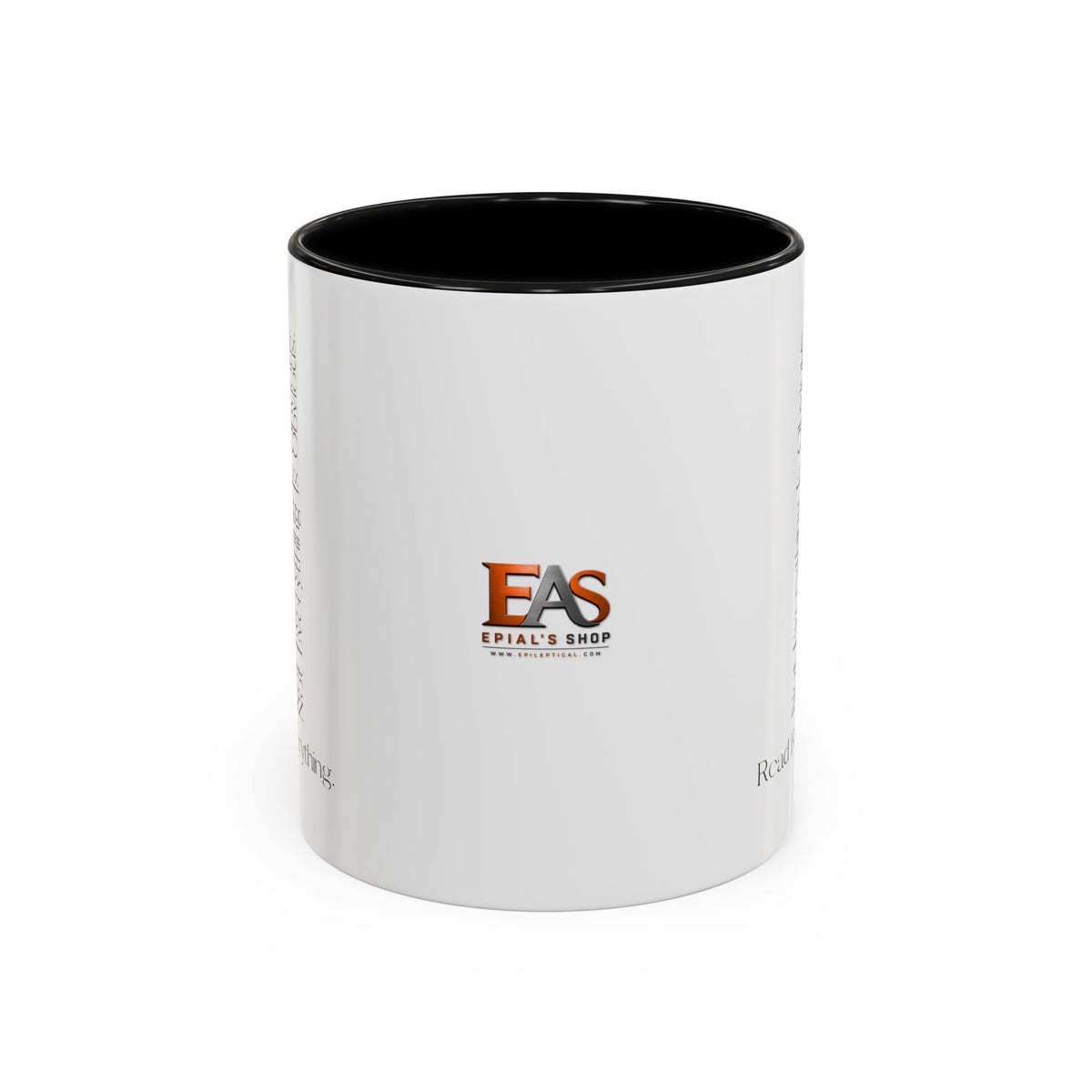 Read Between Everything Mug | Hidden Message True Crime & Social Media Coffee Cup, 11/15oz