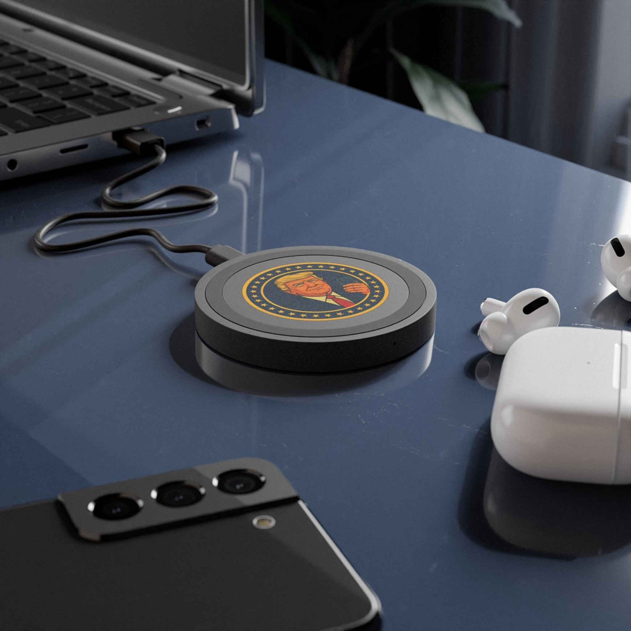 Political Parody Wireless Charging Pad — Executive-Level Charging.