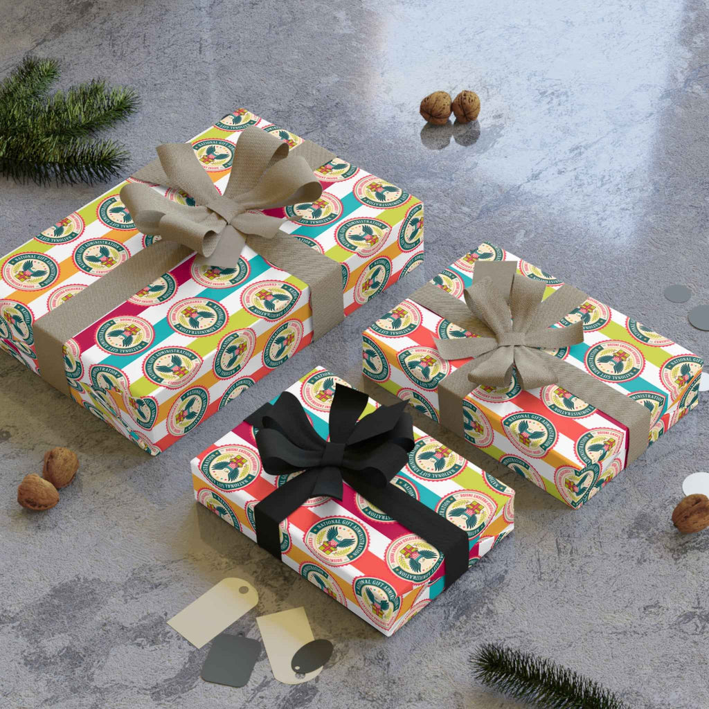 National Gift Administration Wrapping Paper | Certified Present Inside Official Gift Wrap