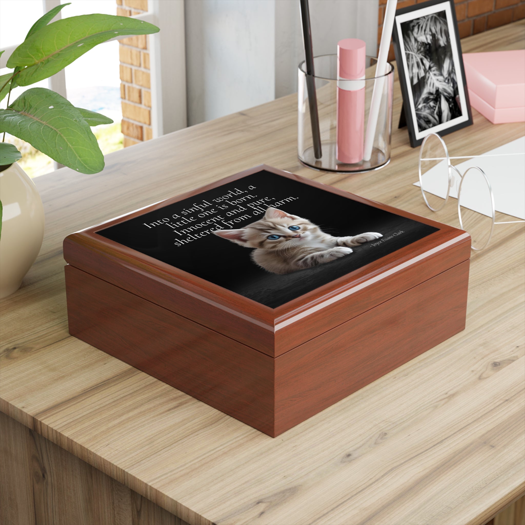 Photo depicting the ​A Little One is Born Jewelry Box from EpiAl's Shop.