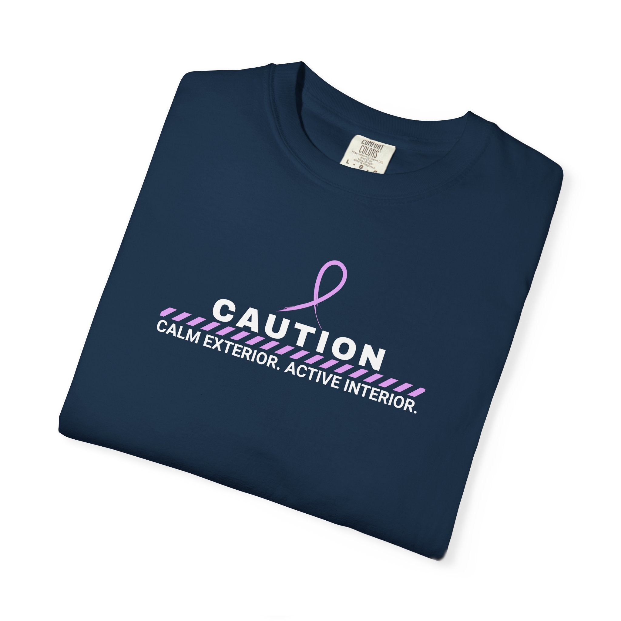 Caution: Calm Exterior. Active Interior. – Epilepsy Awareness T-Shirt