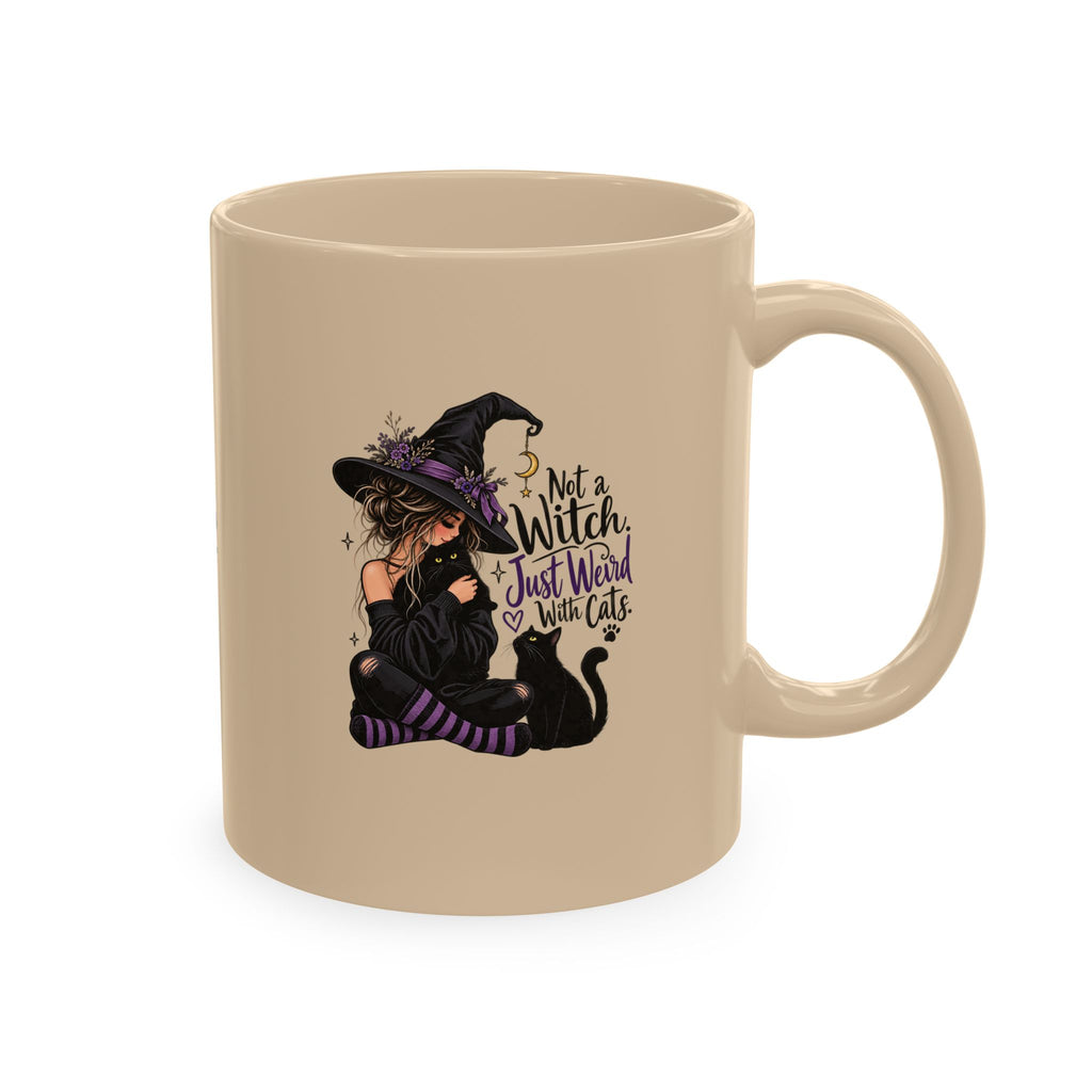 Not a Witch, Just Weird With Cats Halloween Coffee Mug