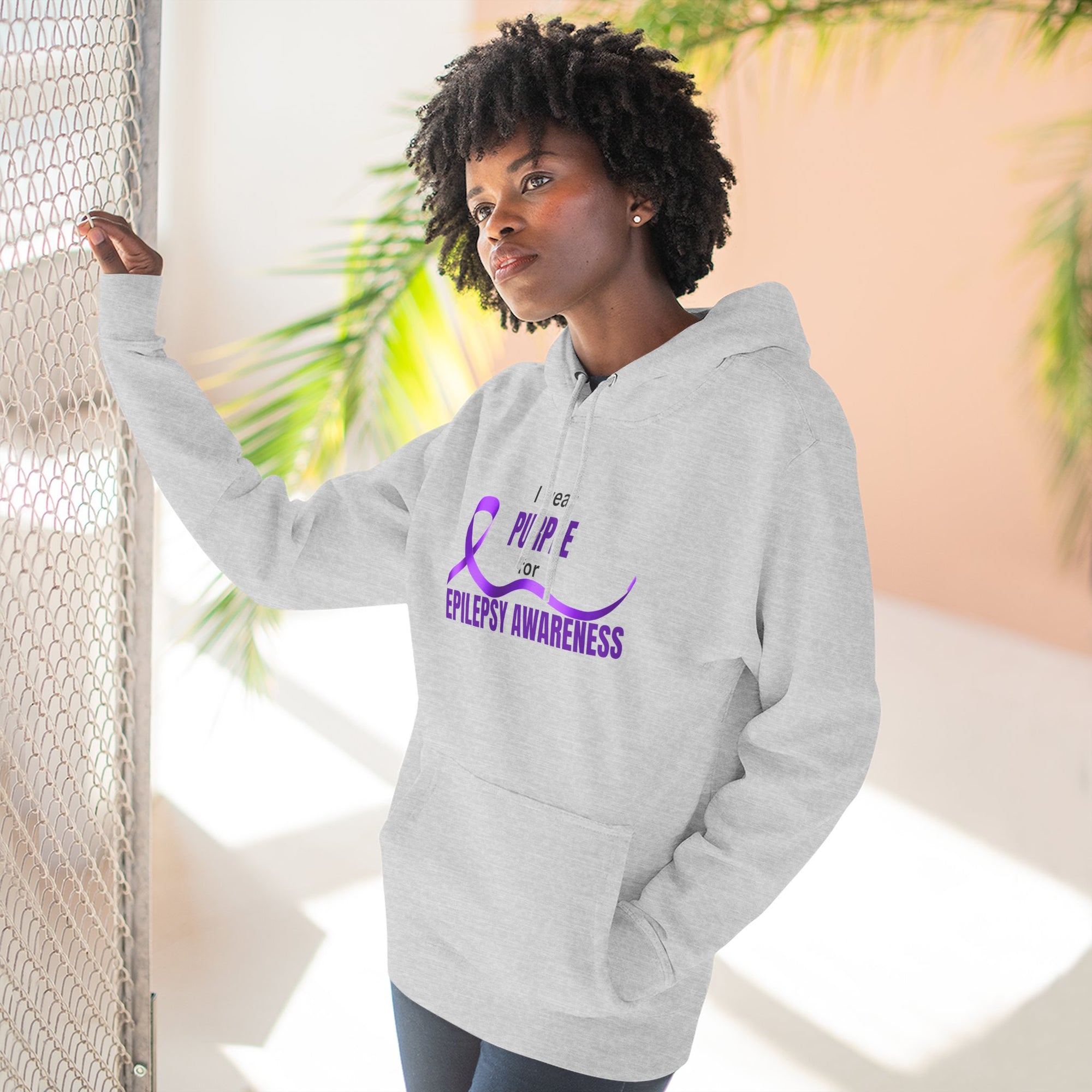 I Wear Purple Epilepsy Awareness Hoodie