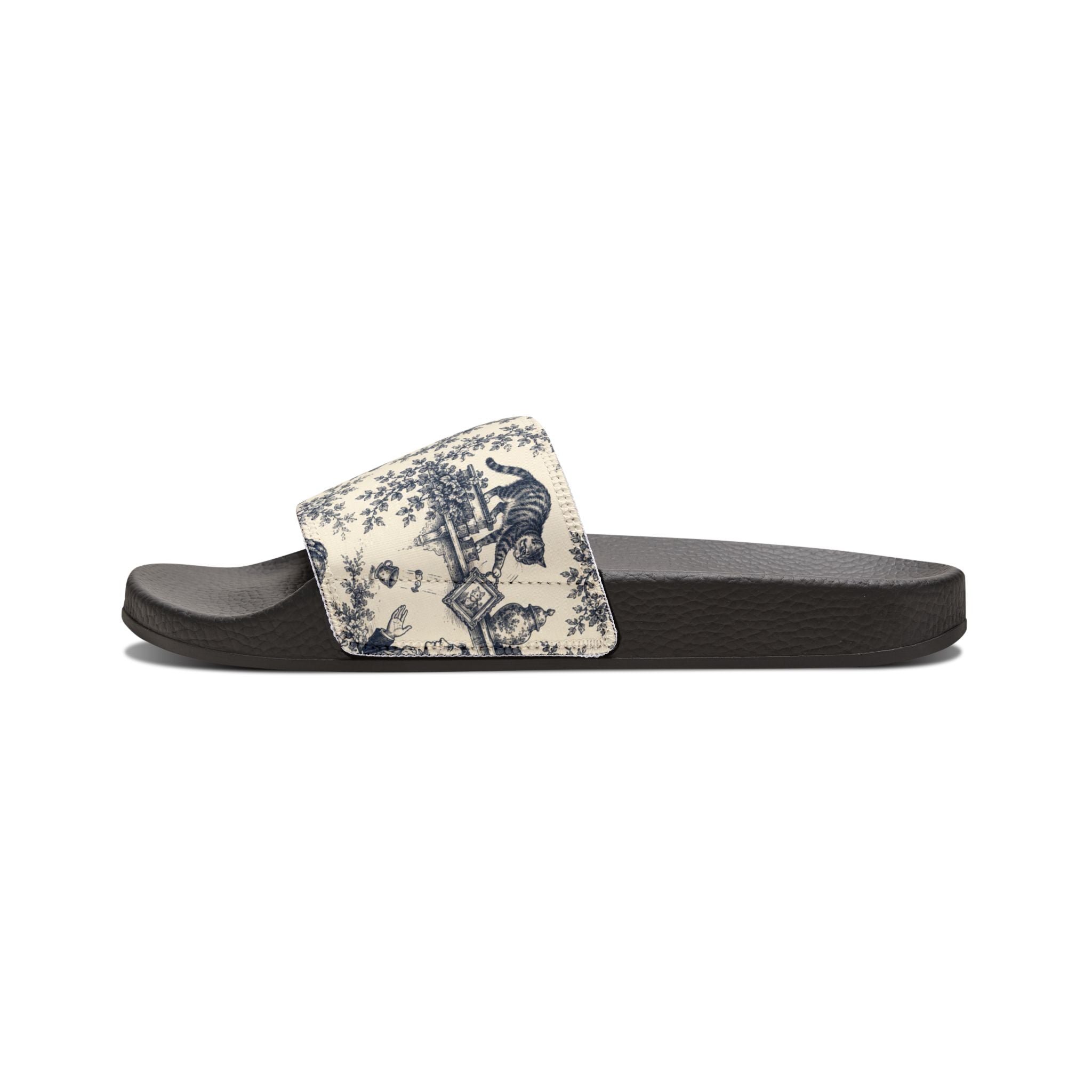 Toile Cats Slide Sandals (Removal Straps)