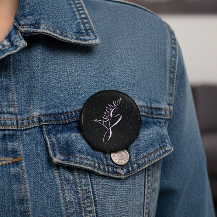 Aware | Cosmic Epilepsy Awareness Pinback Button