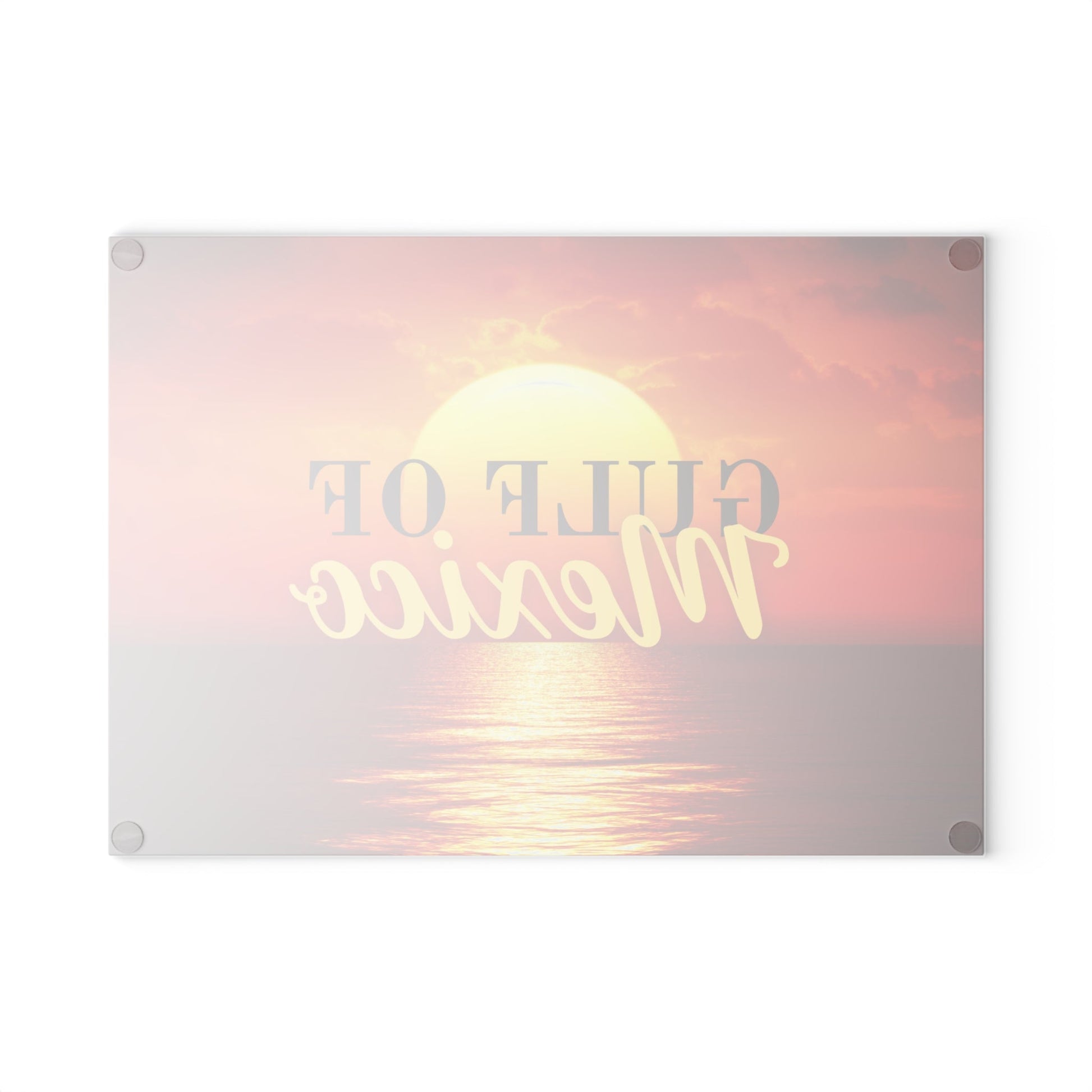 Gulf of Mexico Sunset Glass Cutting Board Printify