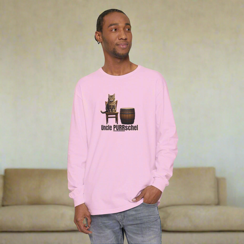 Uncle PURRschel Long Sleeve T-Shirt, Funny Cat Shirt