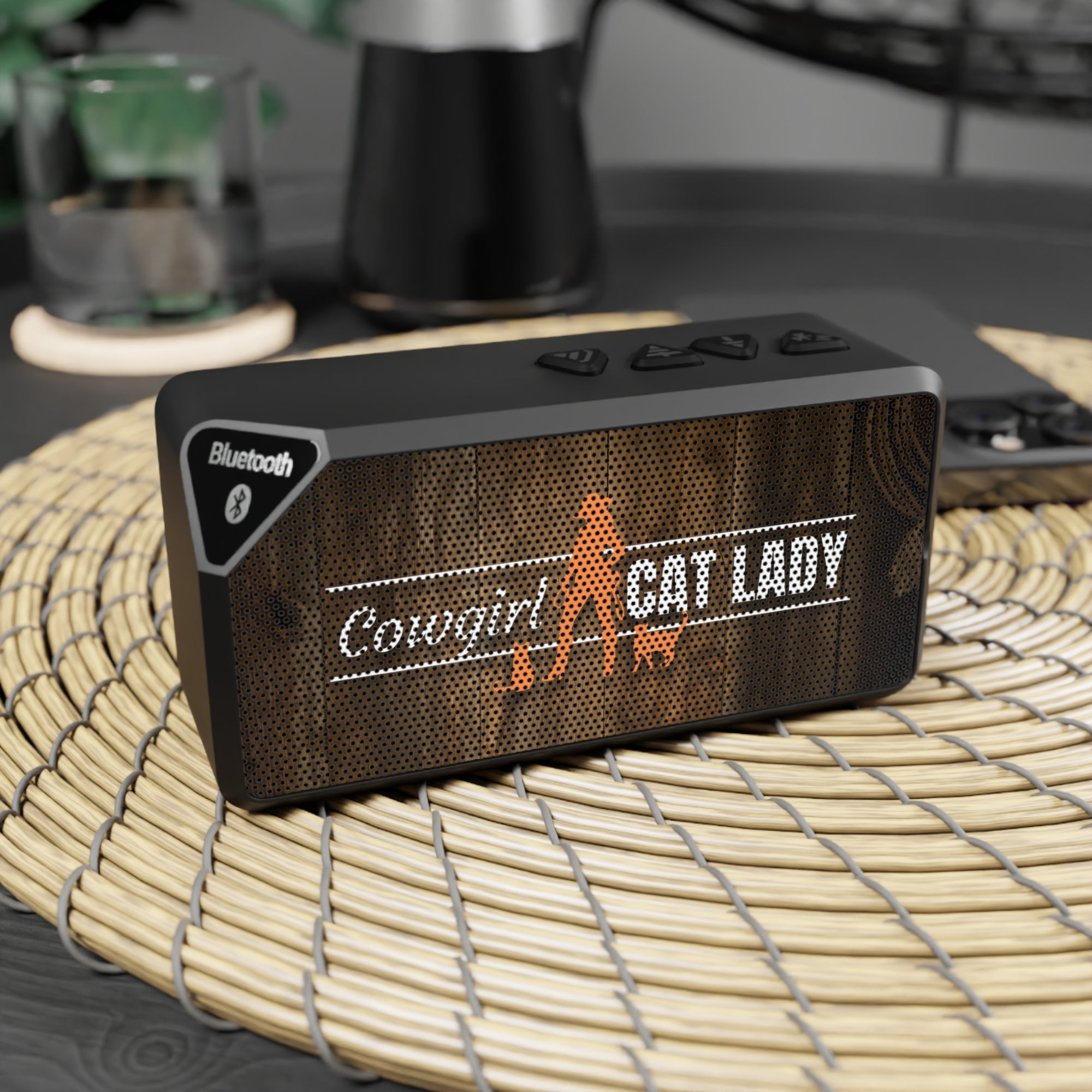 Cowgirl Cat Lady Jabba Bluetooth Speaker