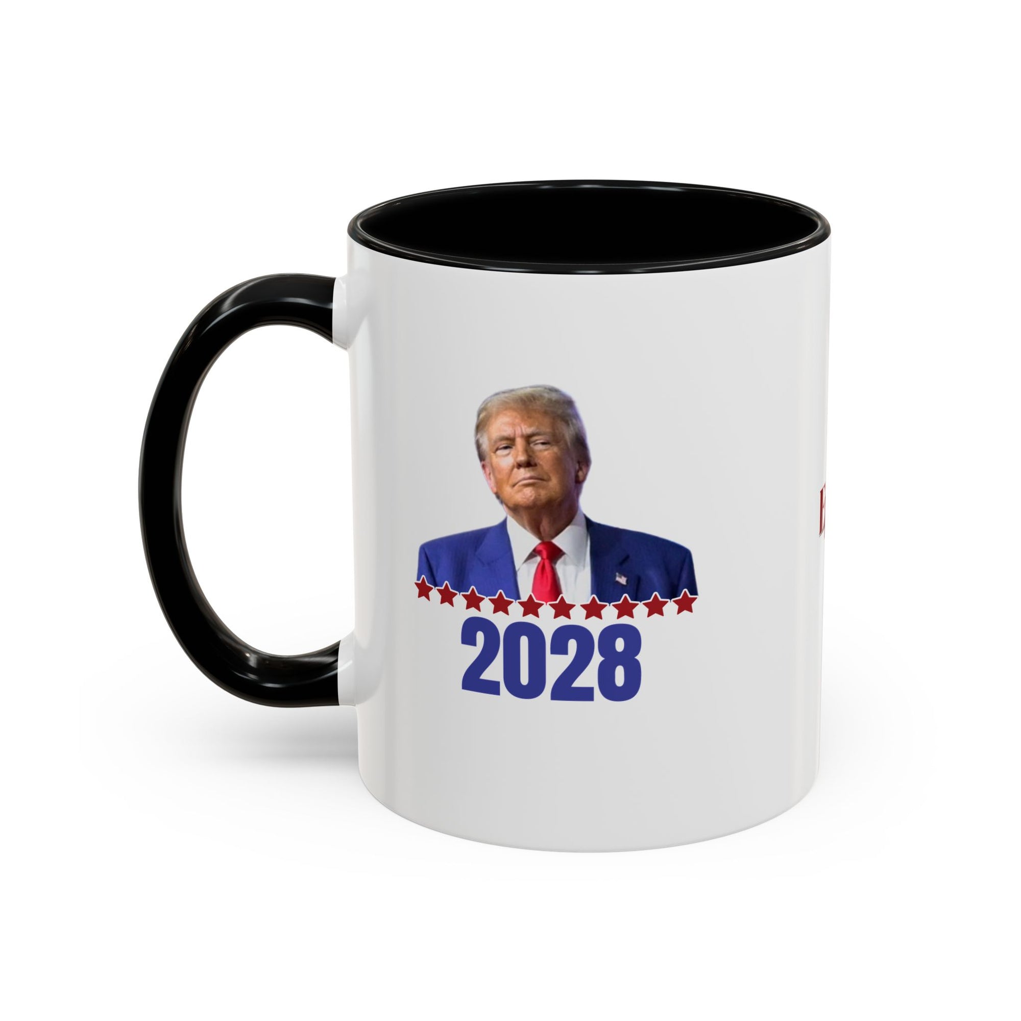 Trump 2028 Accent Coffee Mug - Ceramic Mug for Political Enthusiasts