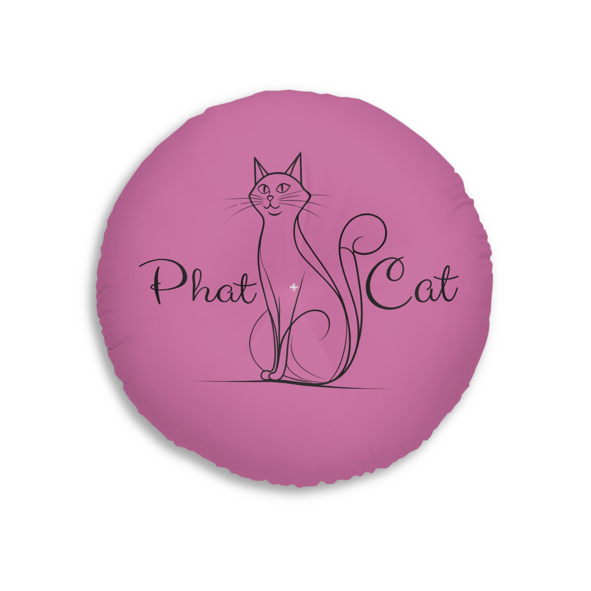 Whimsical Phat Cat Tufted Floor Pillow
