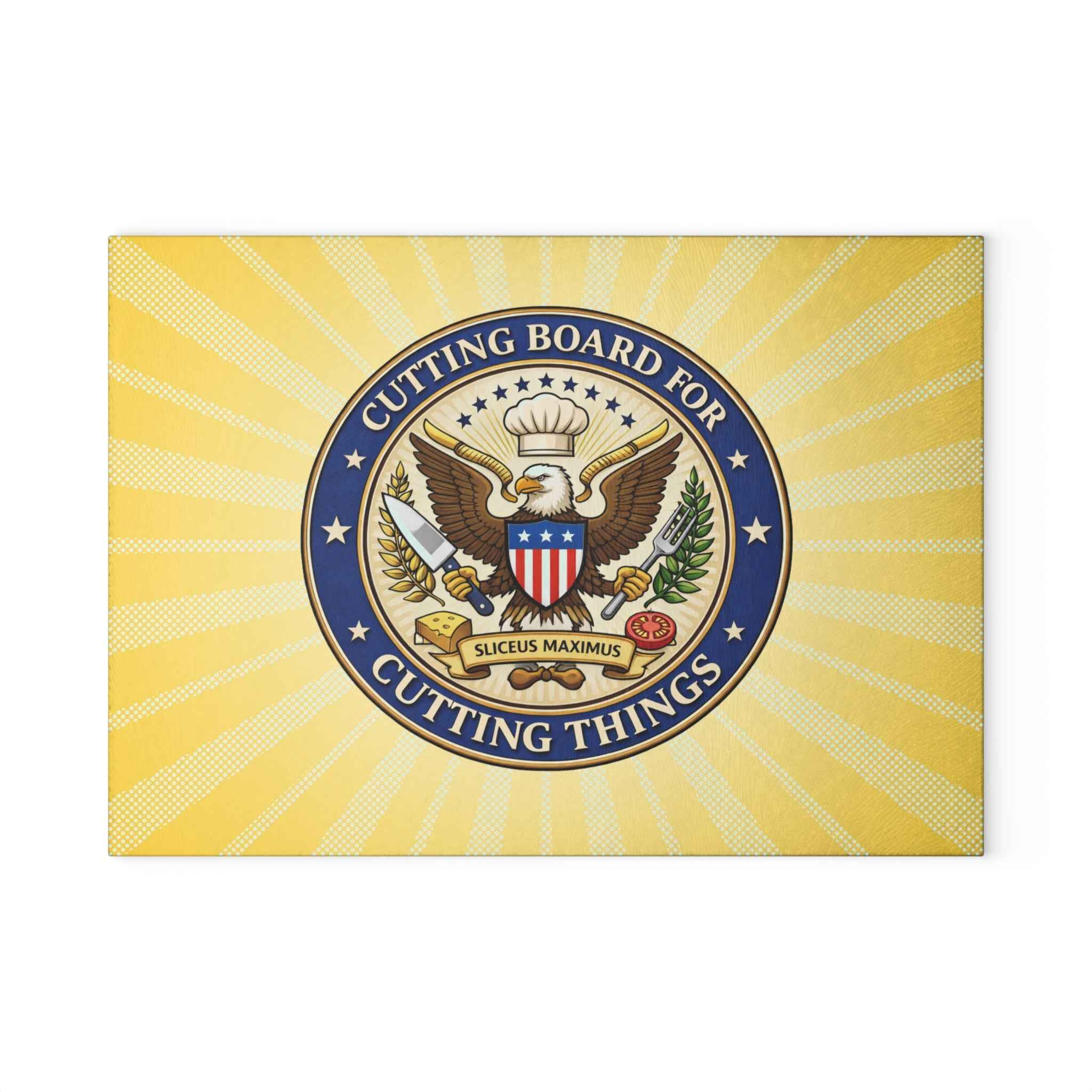 Cutting Board for Cutting Things – Funny Presidential Seal Glass Cutting Board
