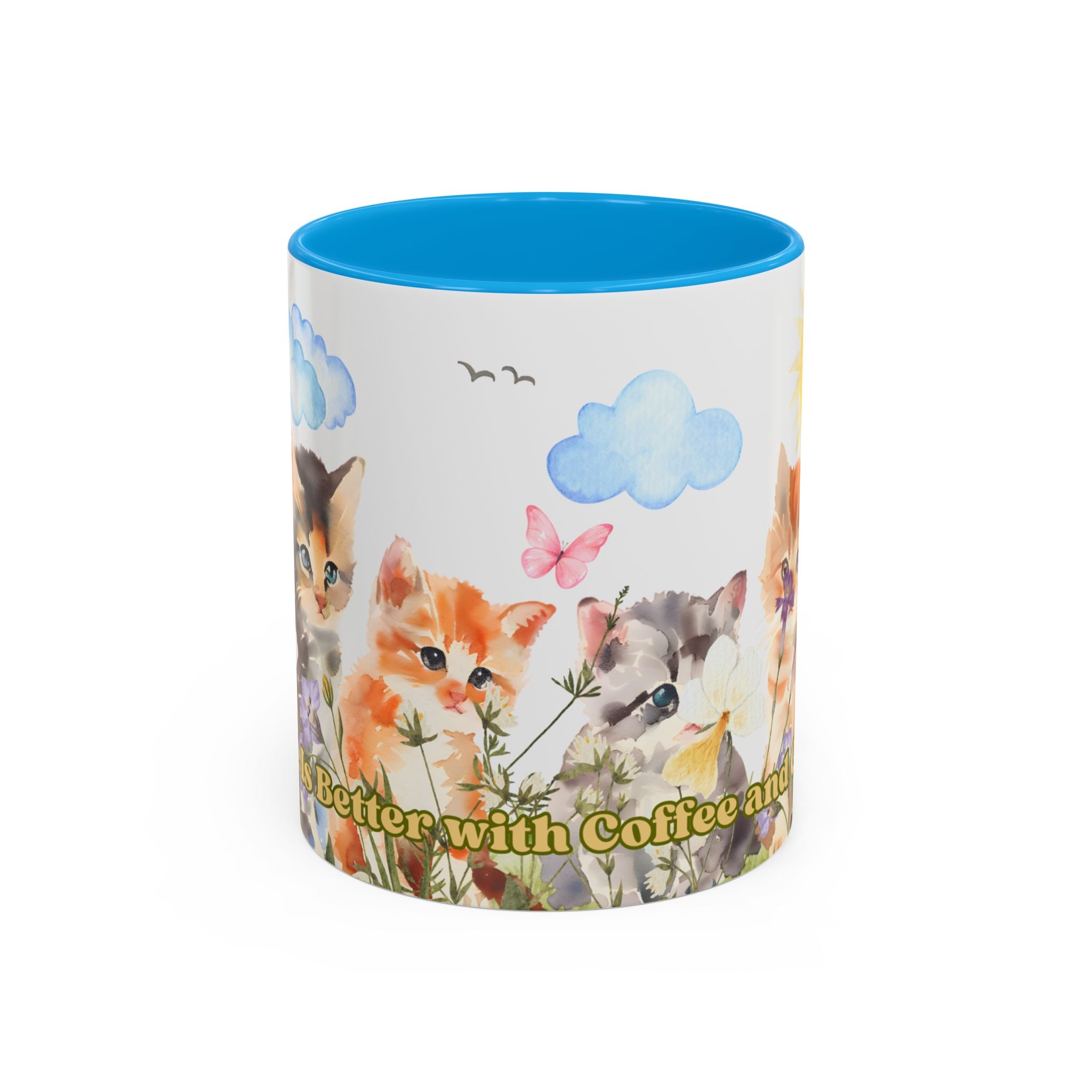 Life Is Better with Coffee and Cats Ceramic Mug