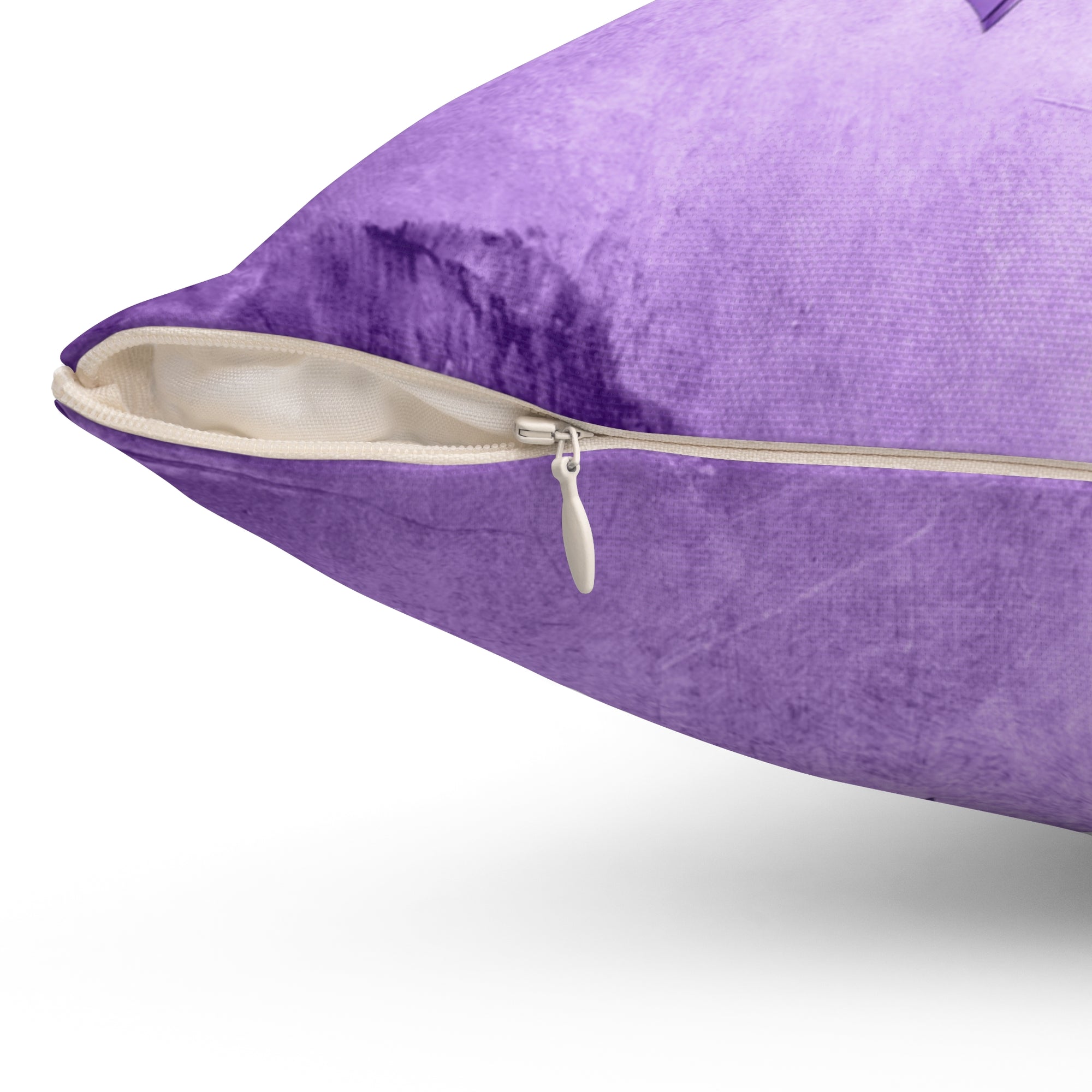 Grungy Purple Ribbon Decorative Pillow, Home Decor